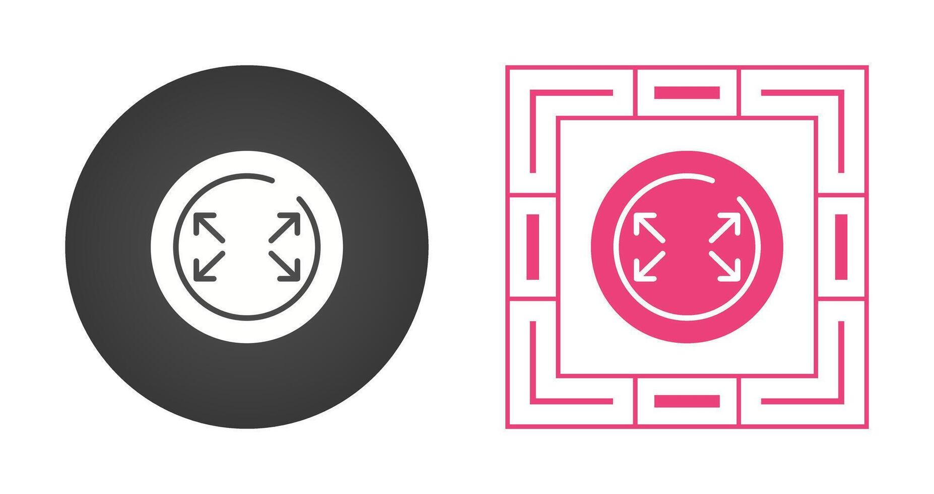 Fullscreen Circle Vector Icon