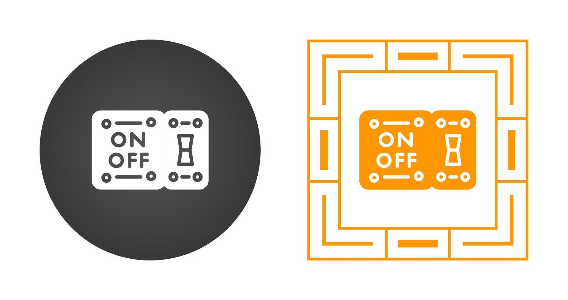 icono de vector de interruptor de luz