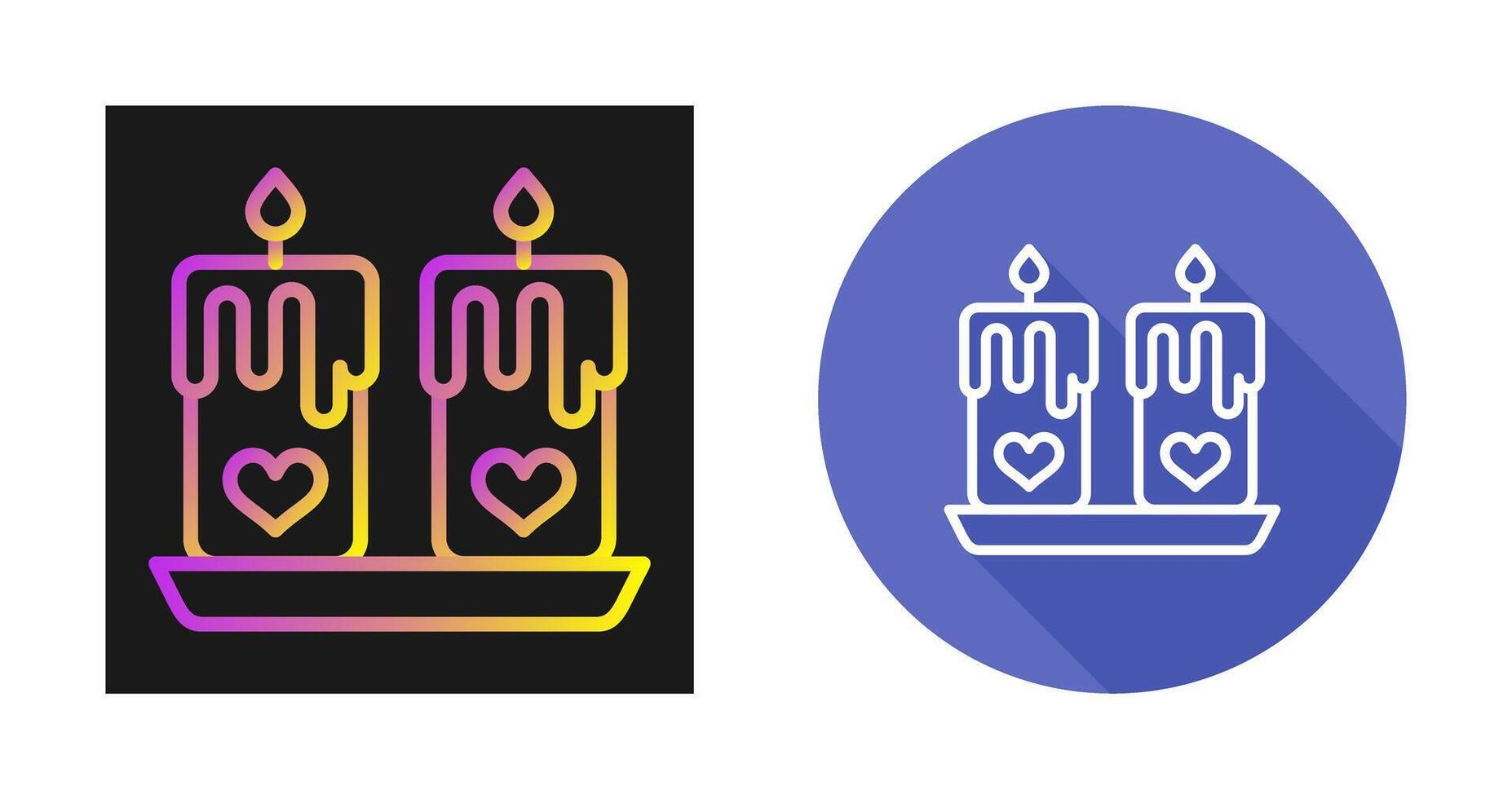 Love candles Vector Icon
