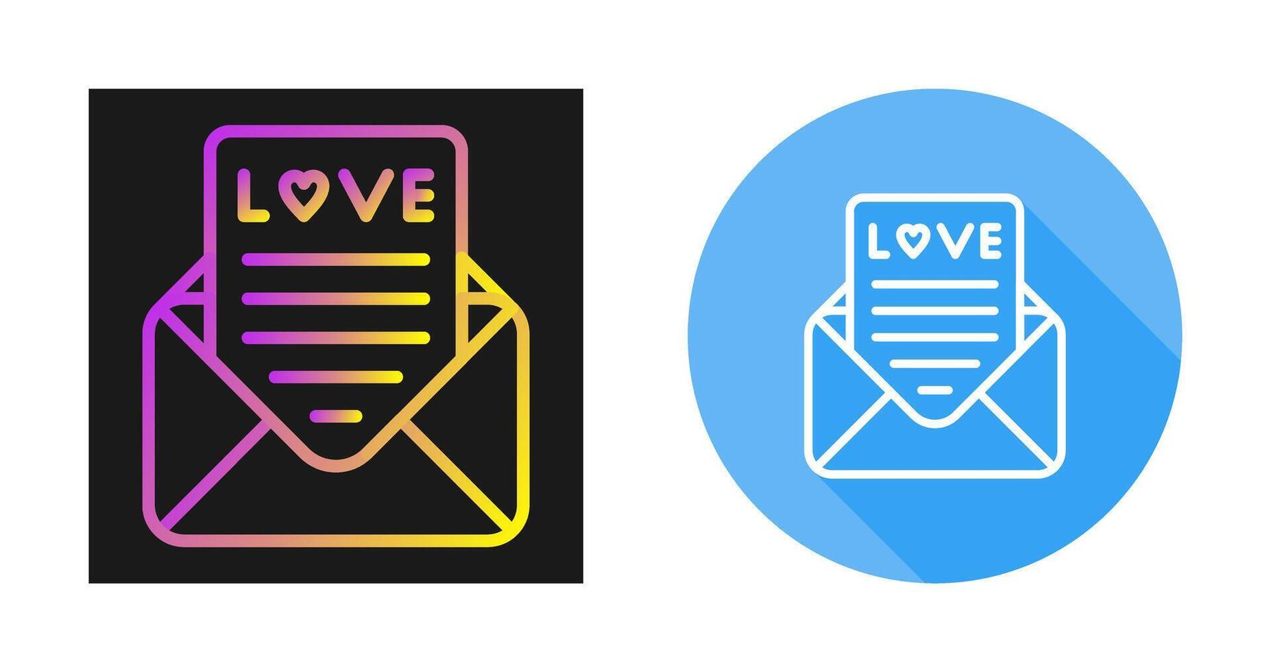 Romantic love letter Vector Icon