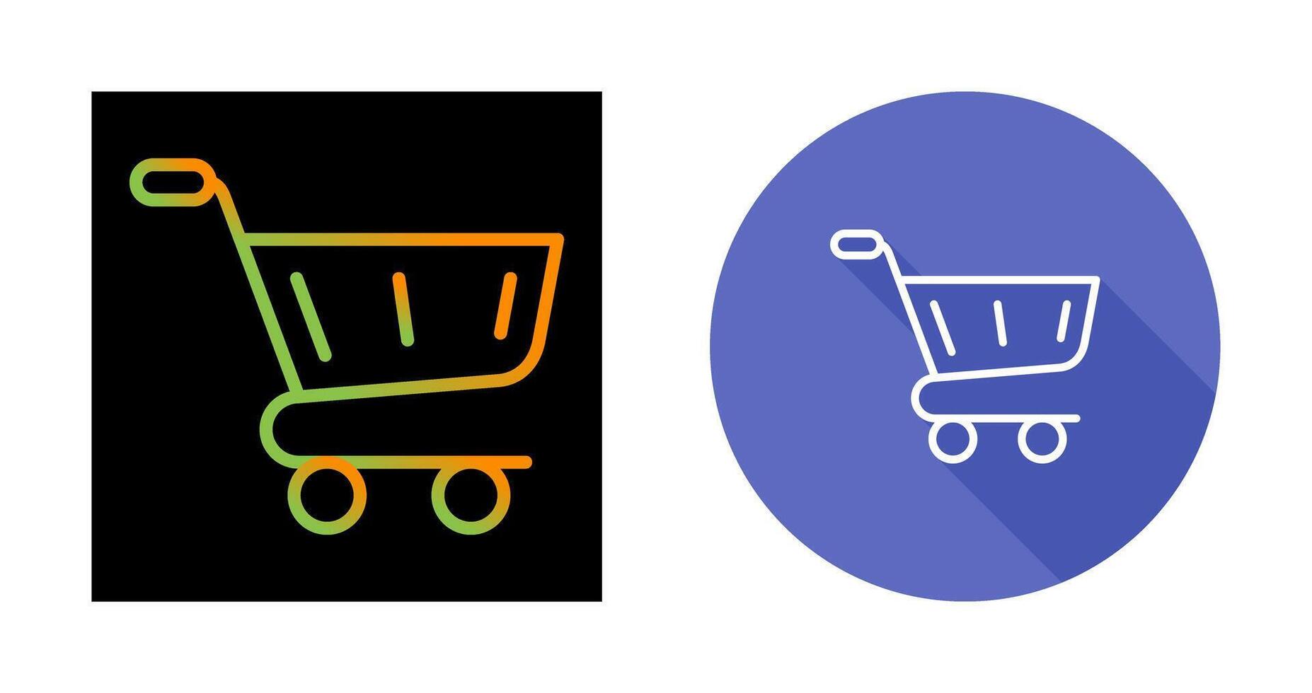 icono de vector de carrito de compras