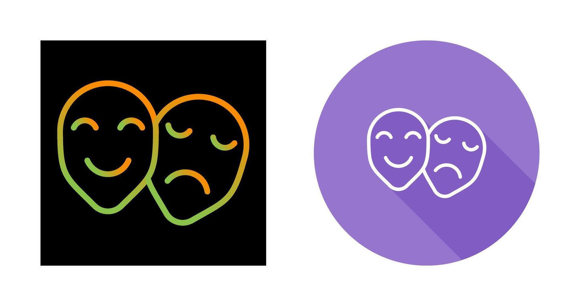 Theatre masks Vector Icon
