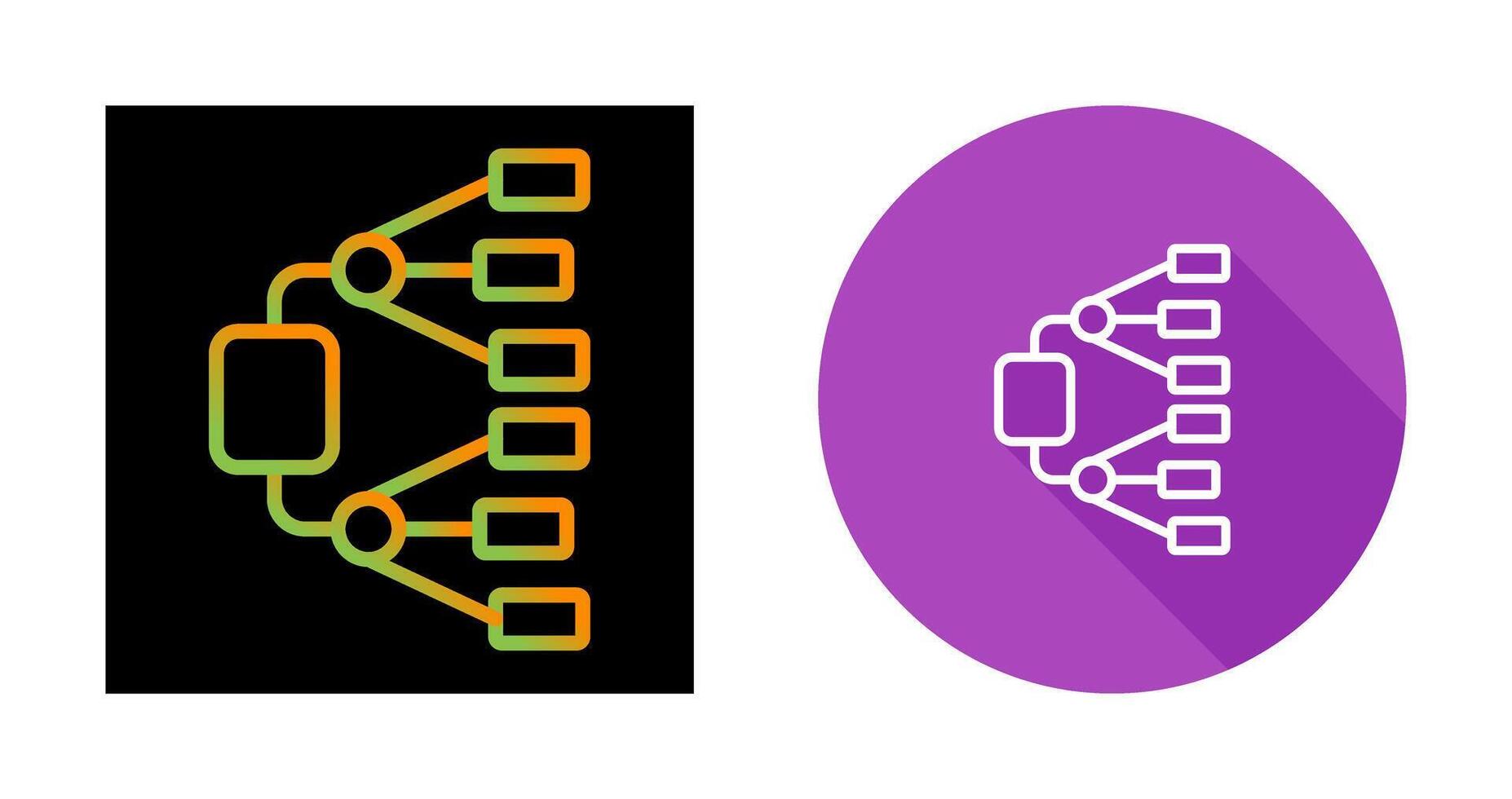 red diagrama vector icono