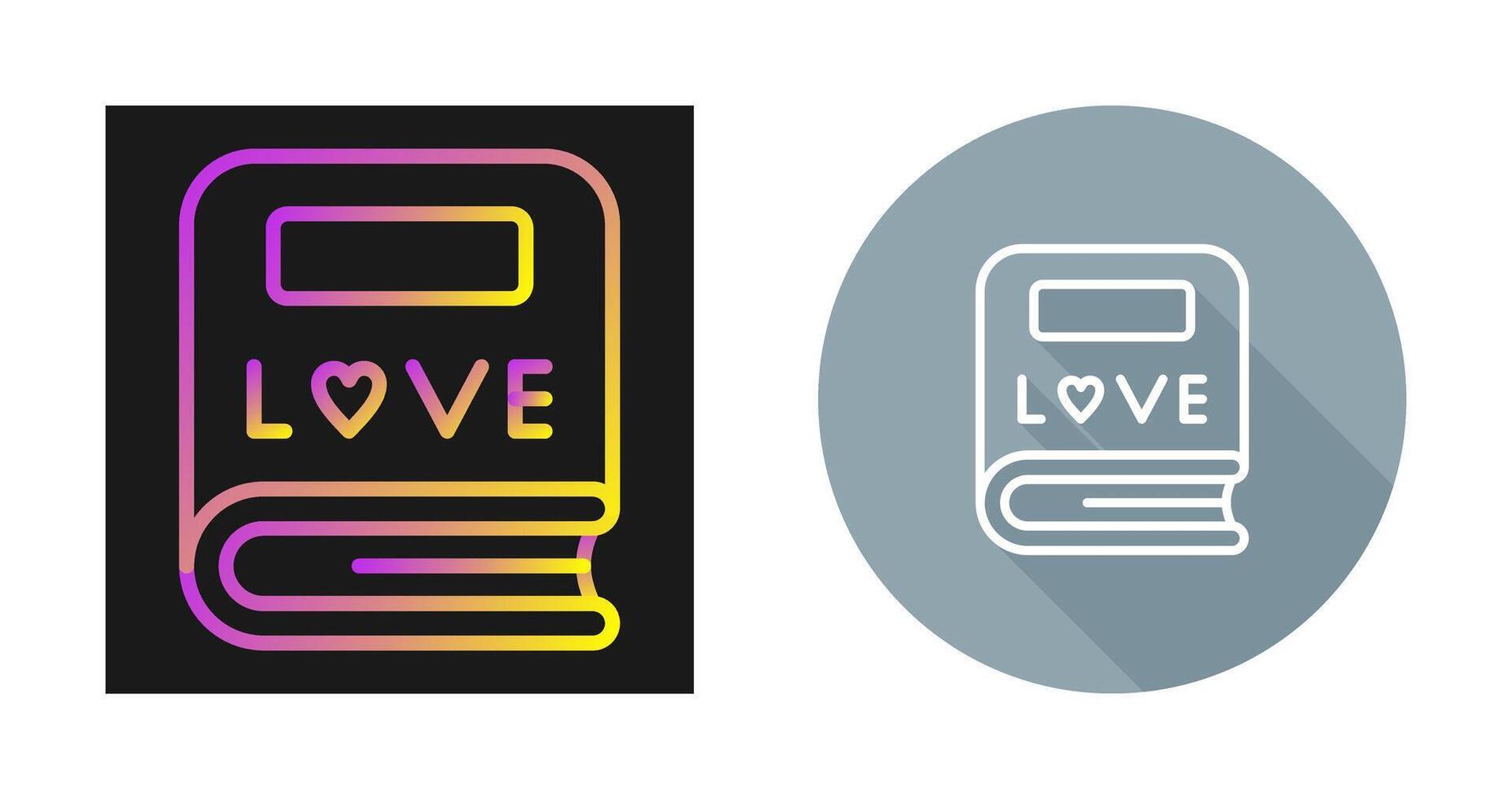 Love story book Vector Icon