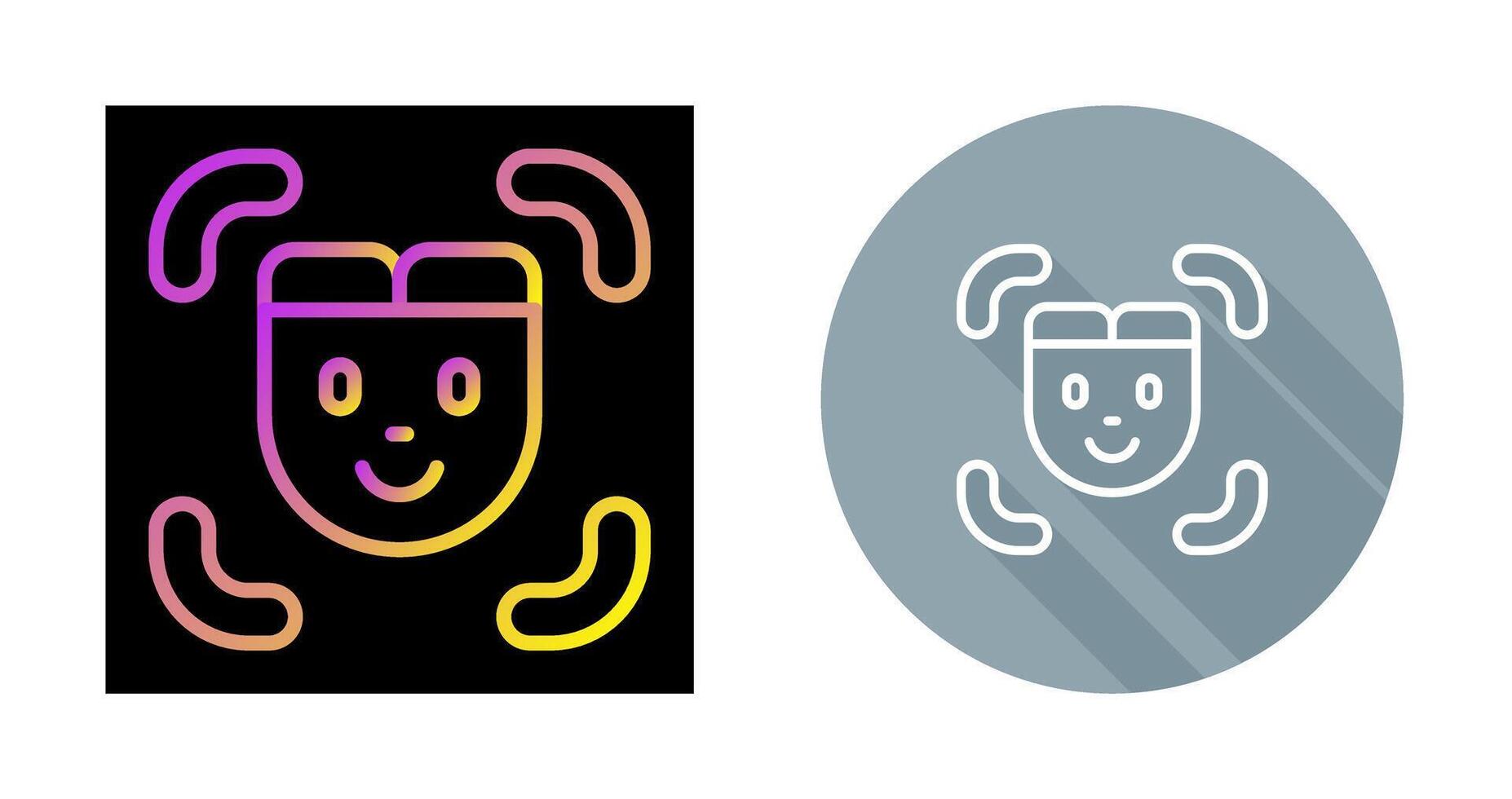 Facial Recognition Vector Icon