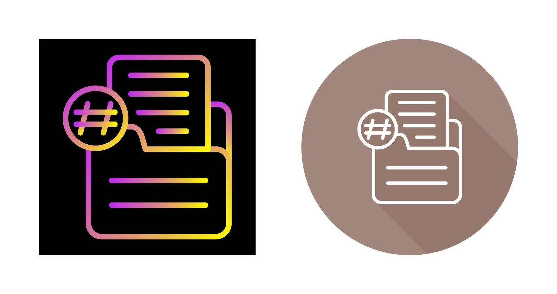 Document Numbering Vector Icon
