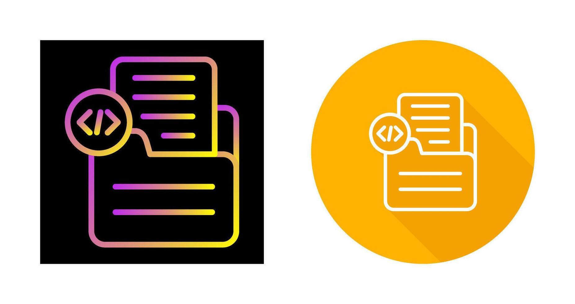 Document Insert Code Vector Icon