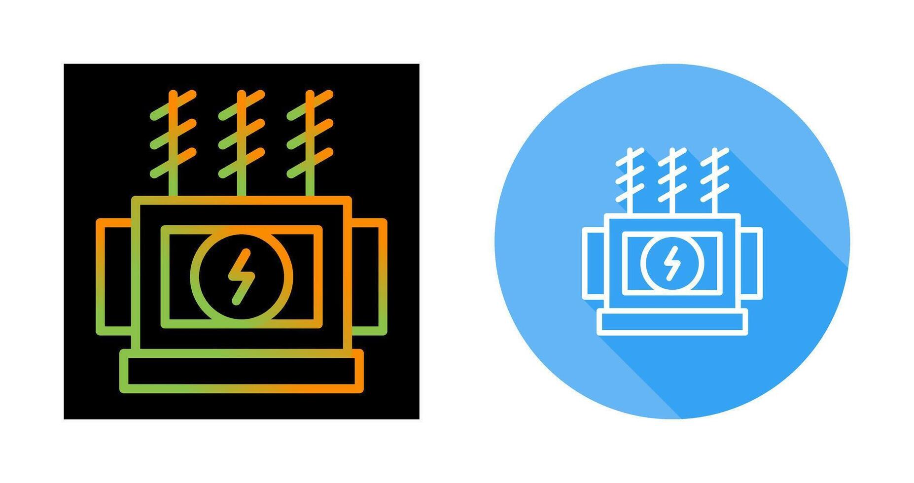 Power Transformer Vector Icon