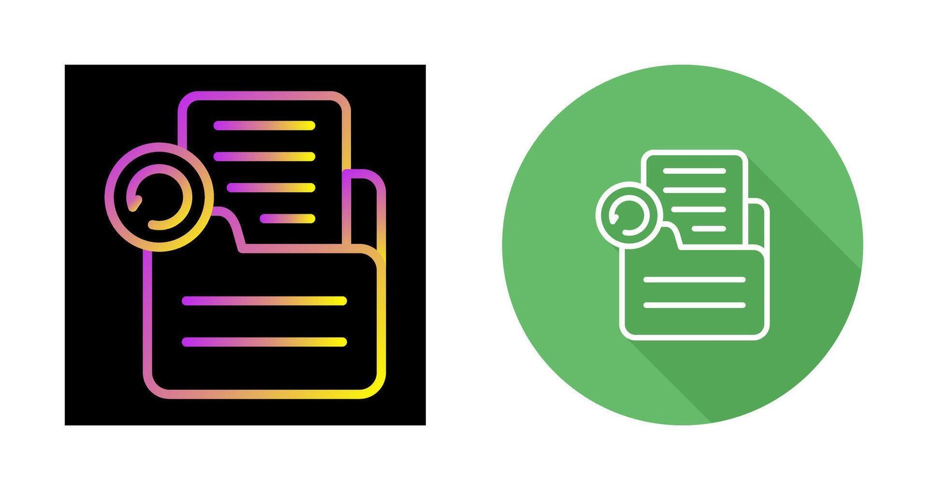 Document Undo Vector Icon