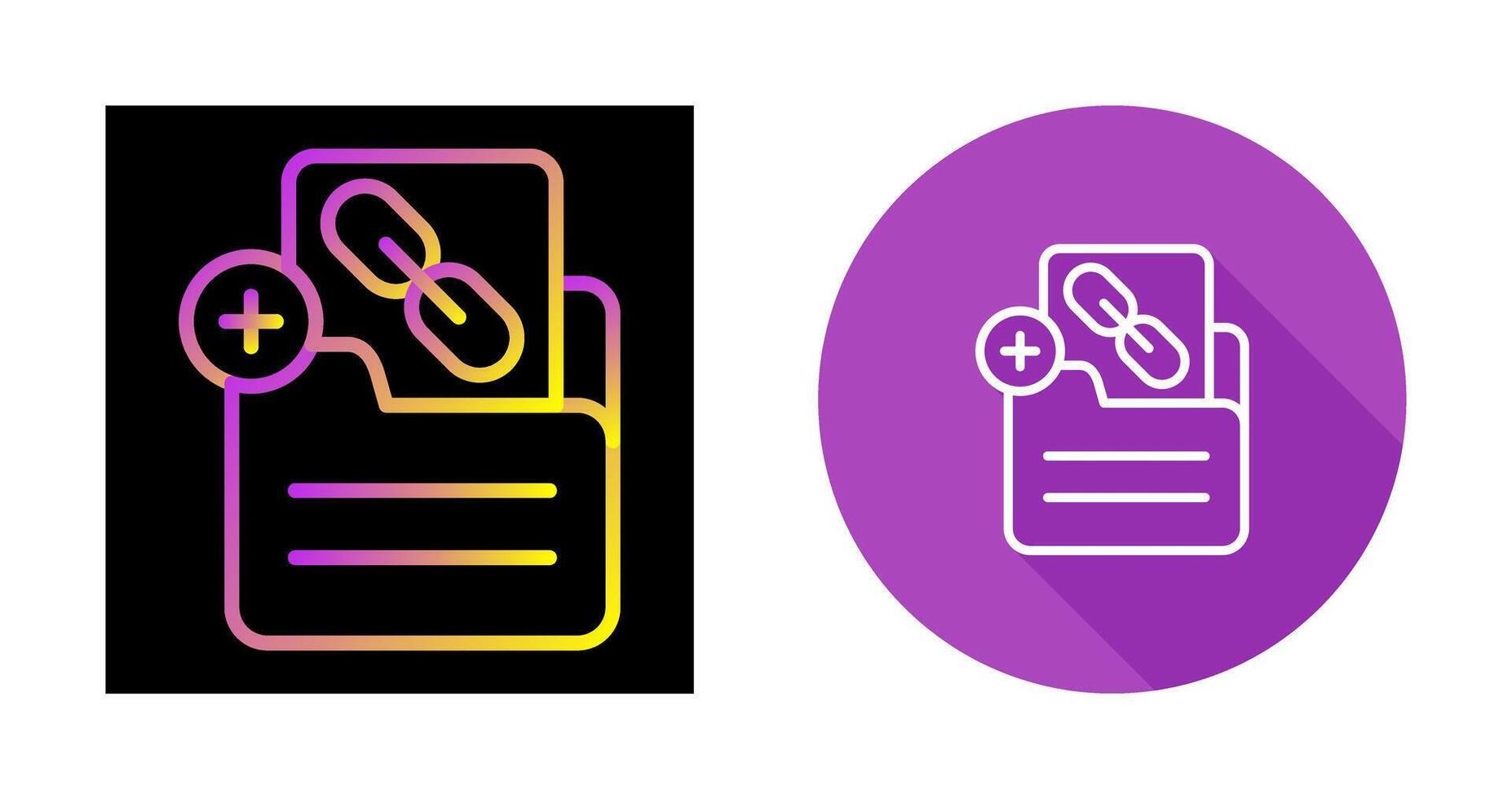 Document Insert Link Vector Icon