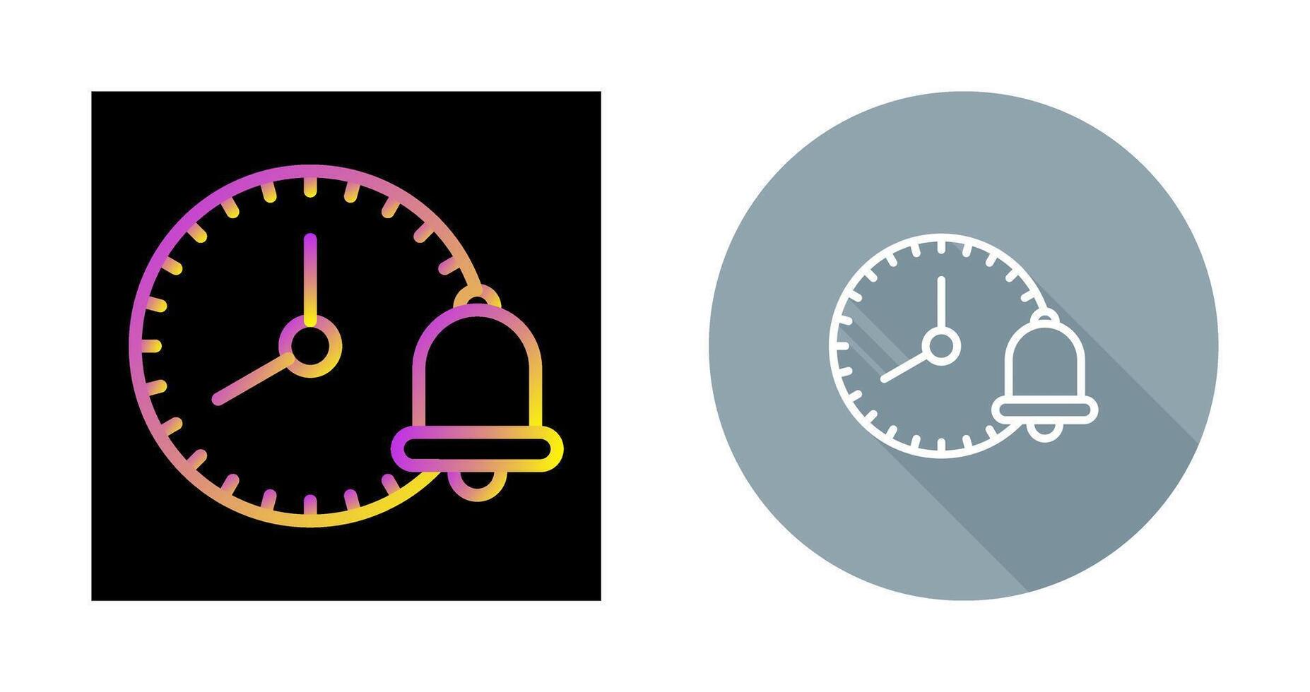 Clock with reminder bell Vector Icon