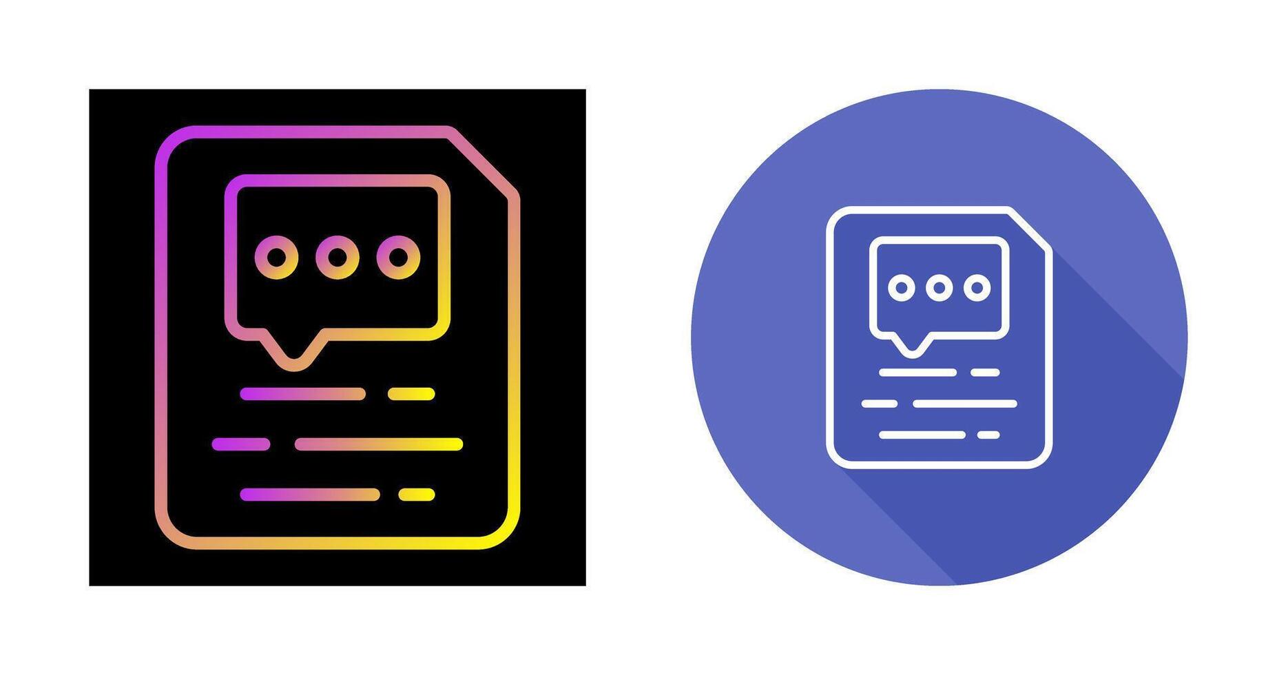 Document Insert Comment Vector Icon