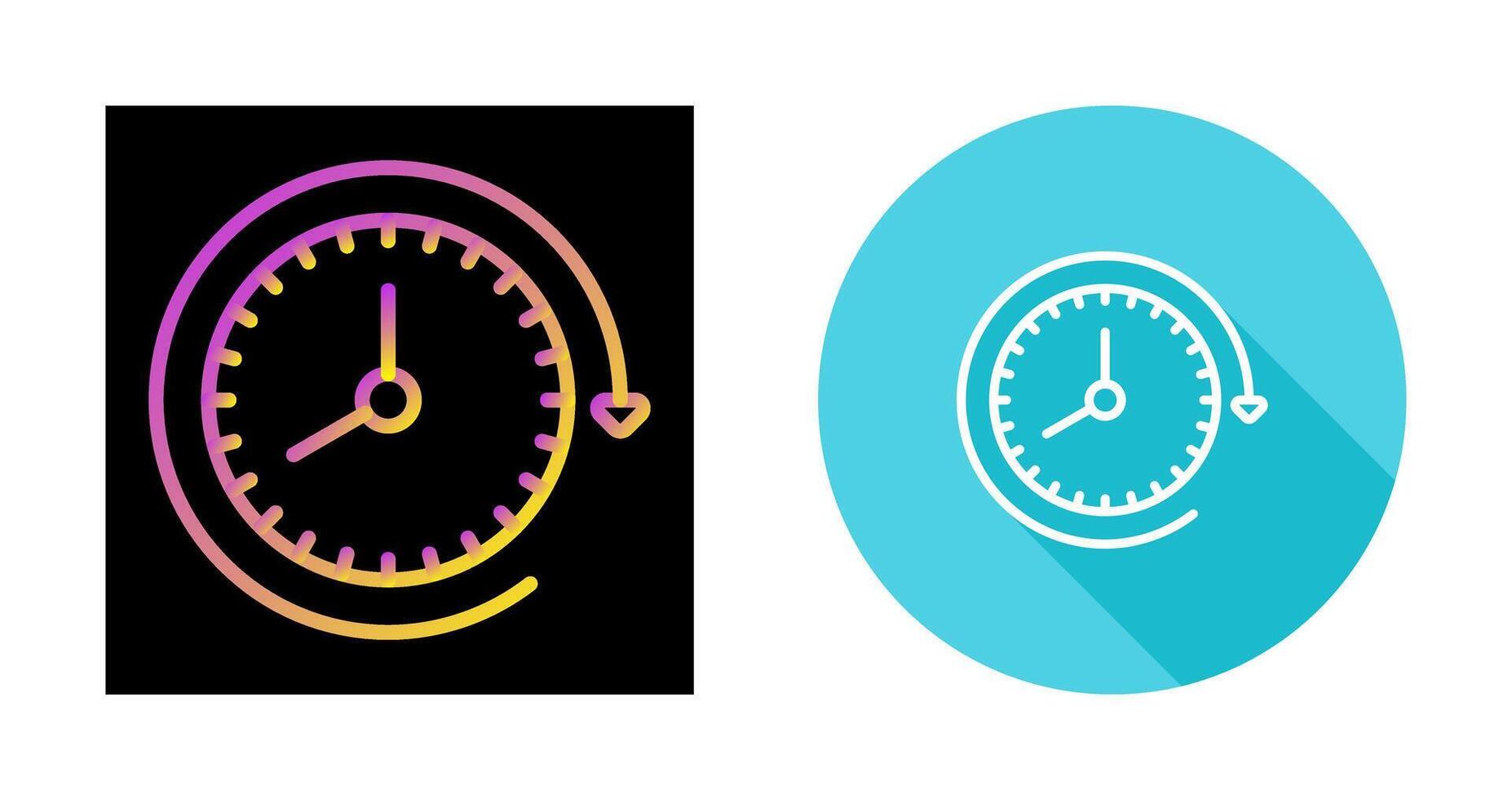 Clock with arrow Vector Icon