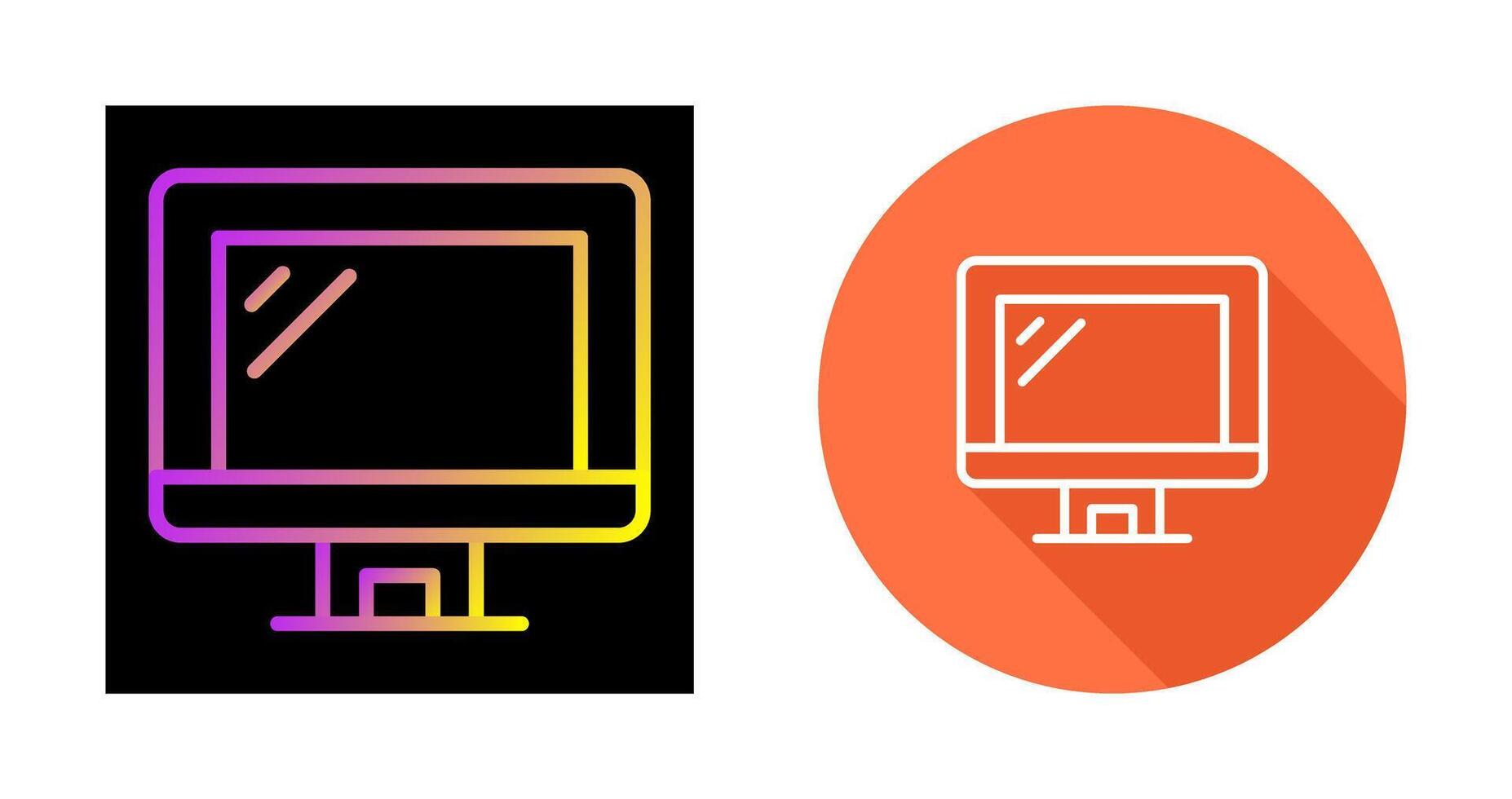 icono de vector de monitor de computadora