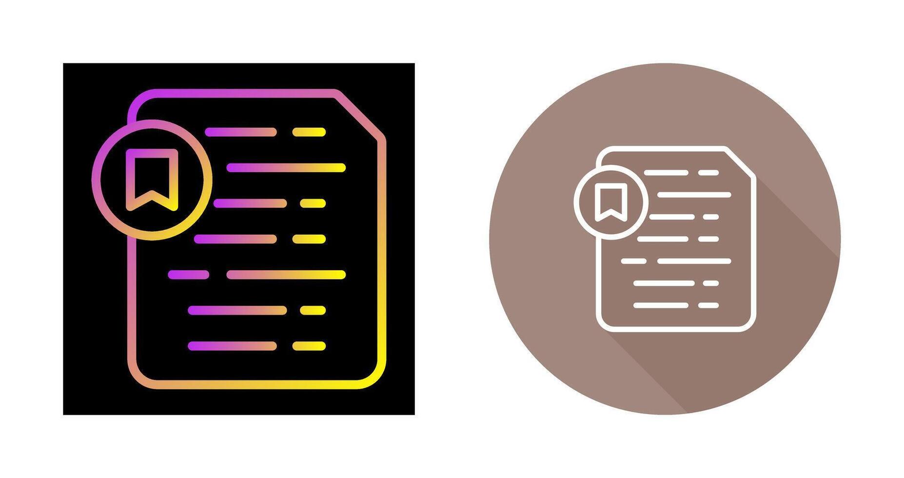 Document Insert Bookmark Vector Icon