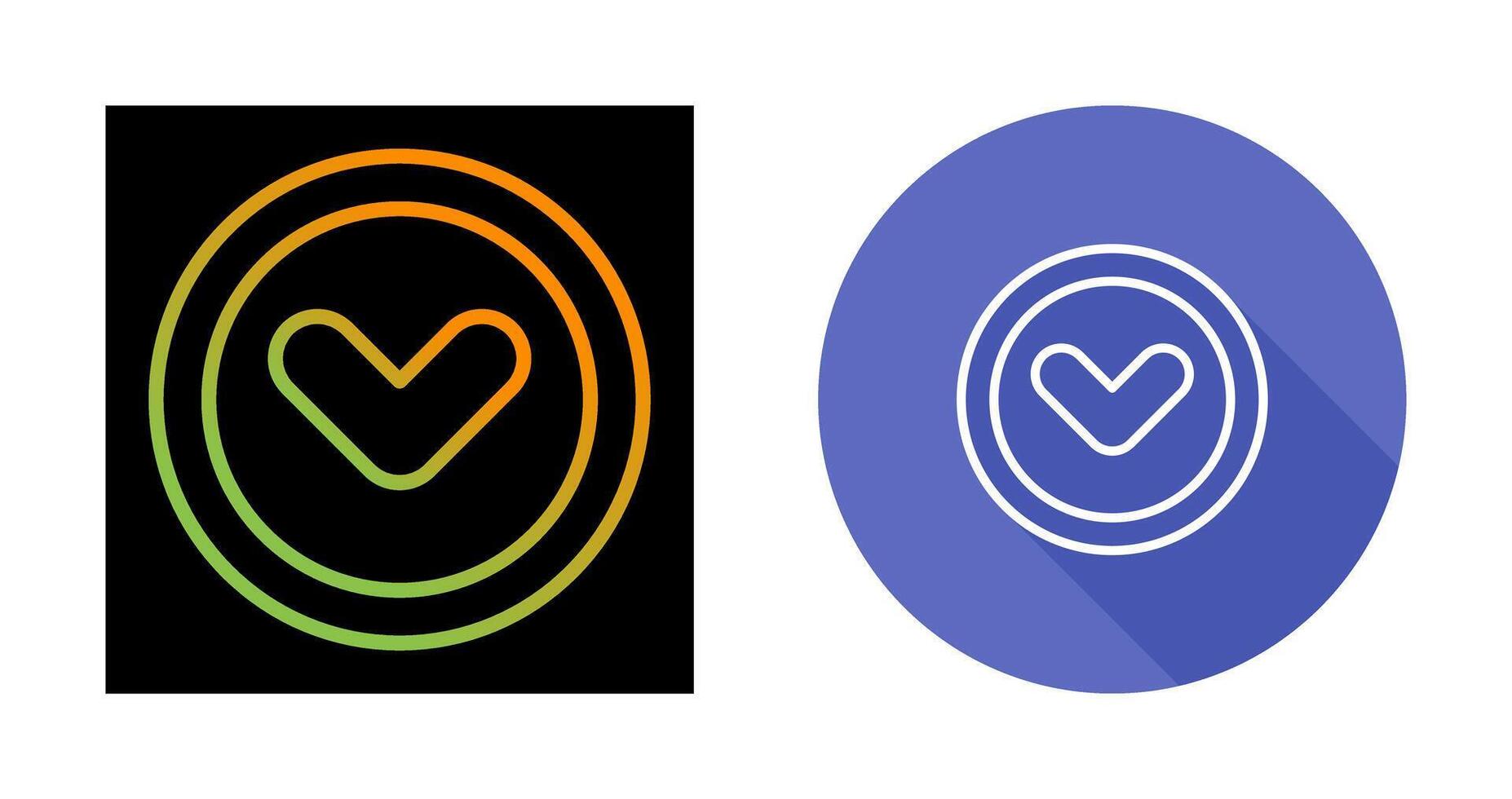 Angle Down Vector Icon