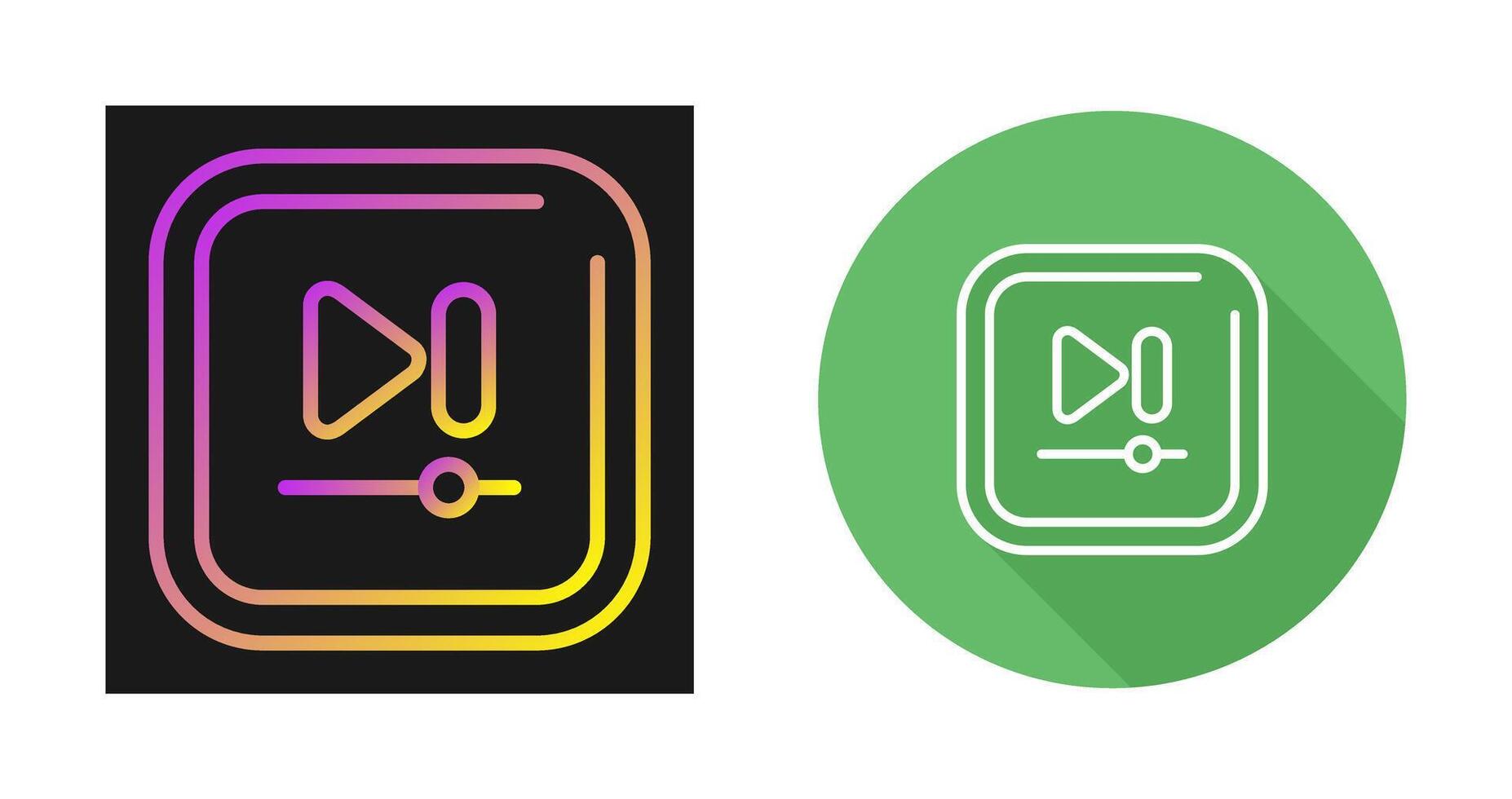 Video Next Track Square Vector icon