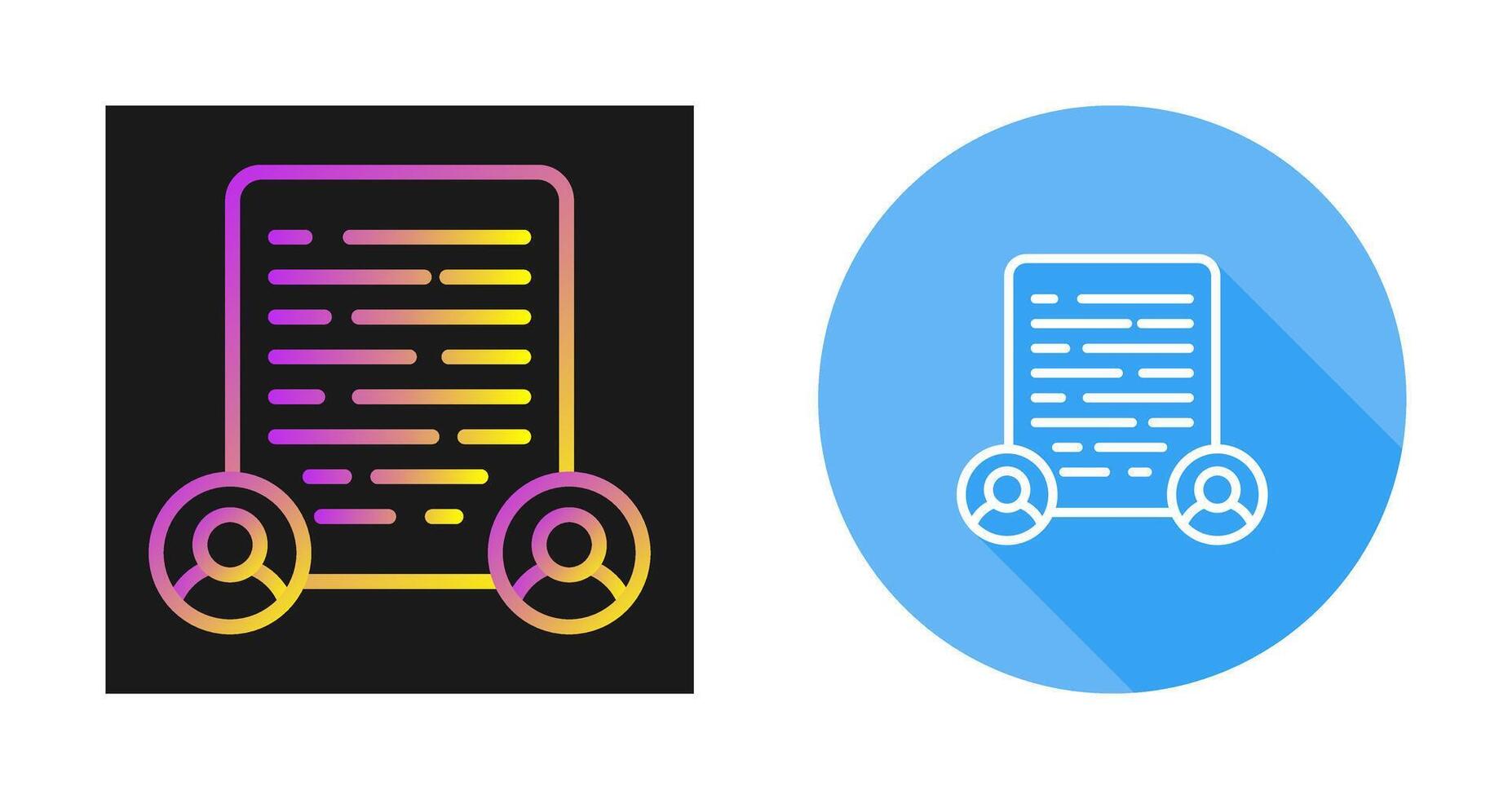 Document Collaboration Vector Icon