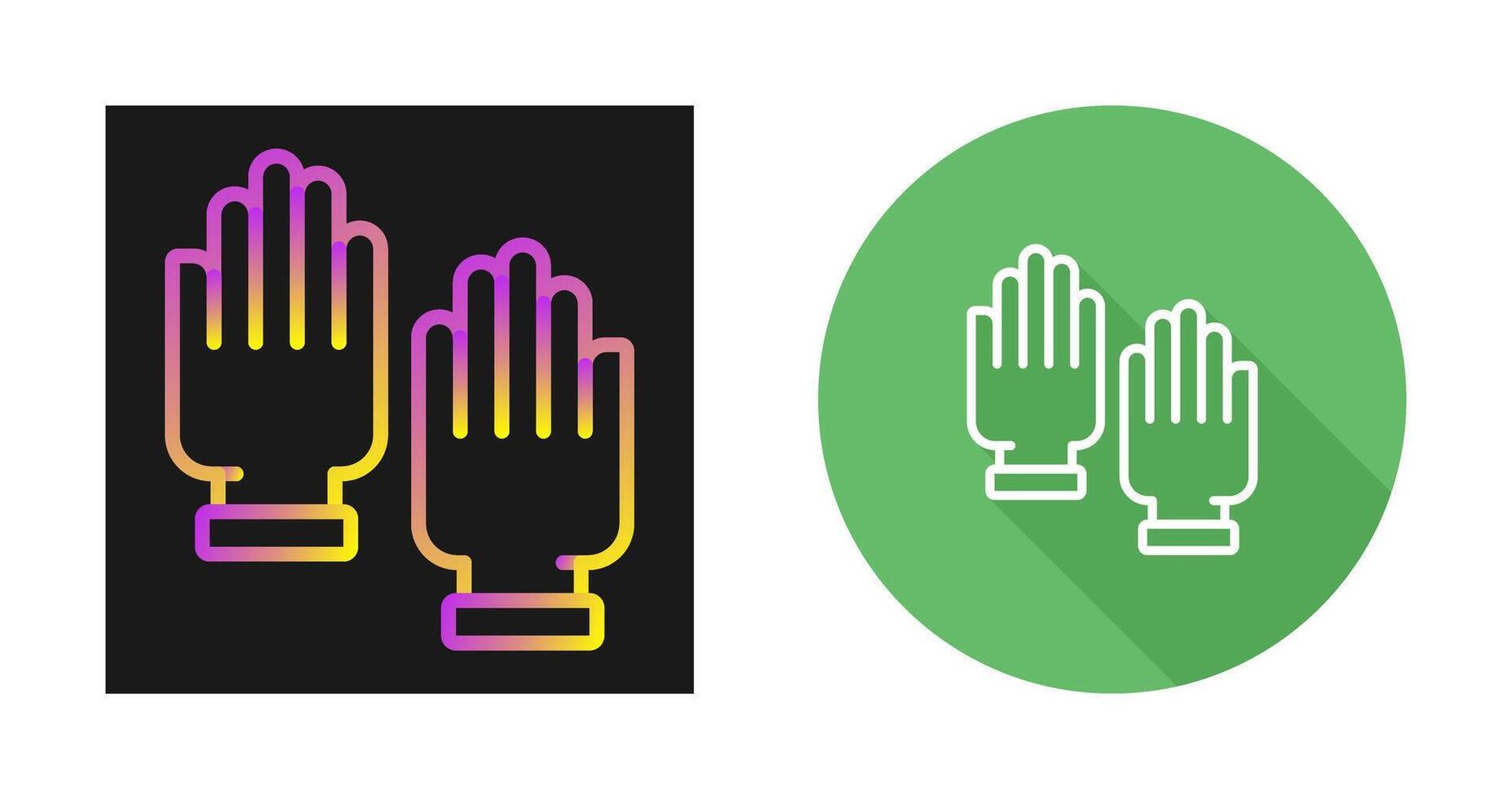 Rubber Gloves Vector Icon