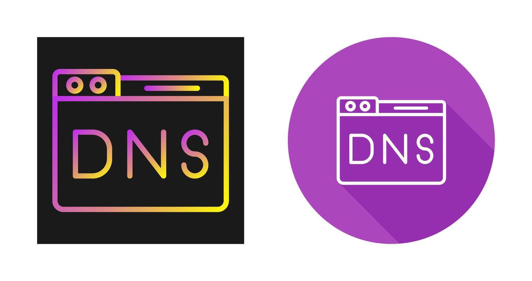 Domain DNS Management Vector Icon