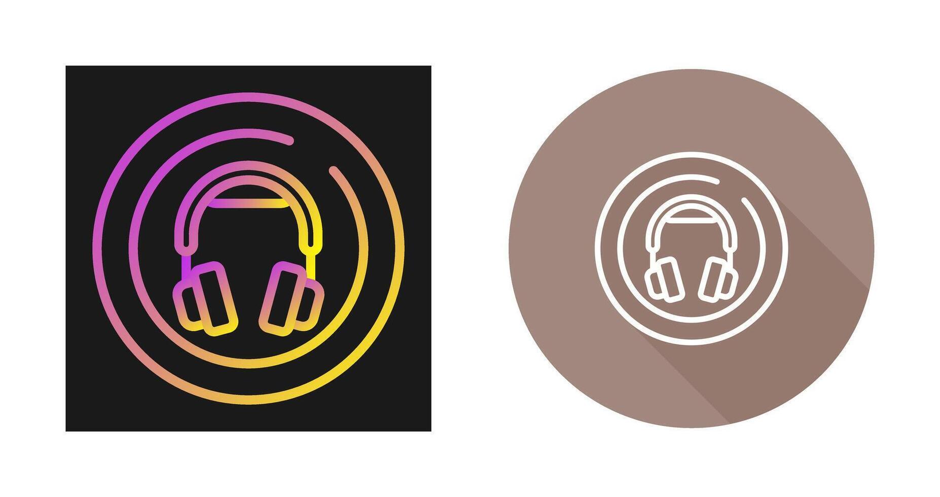 Headphones Circle Vector Icon