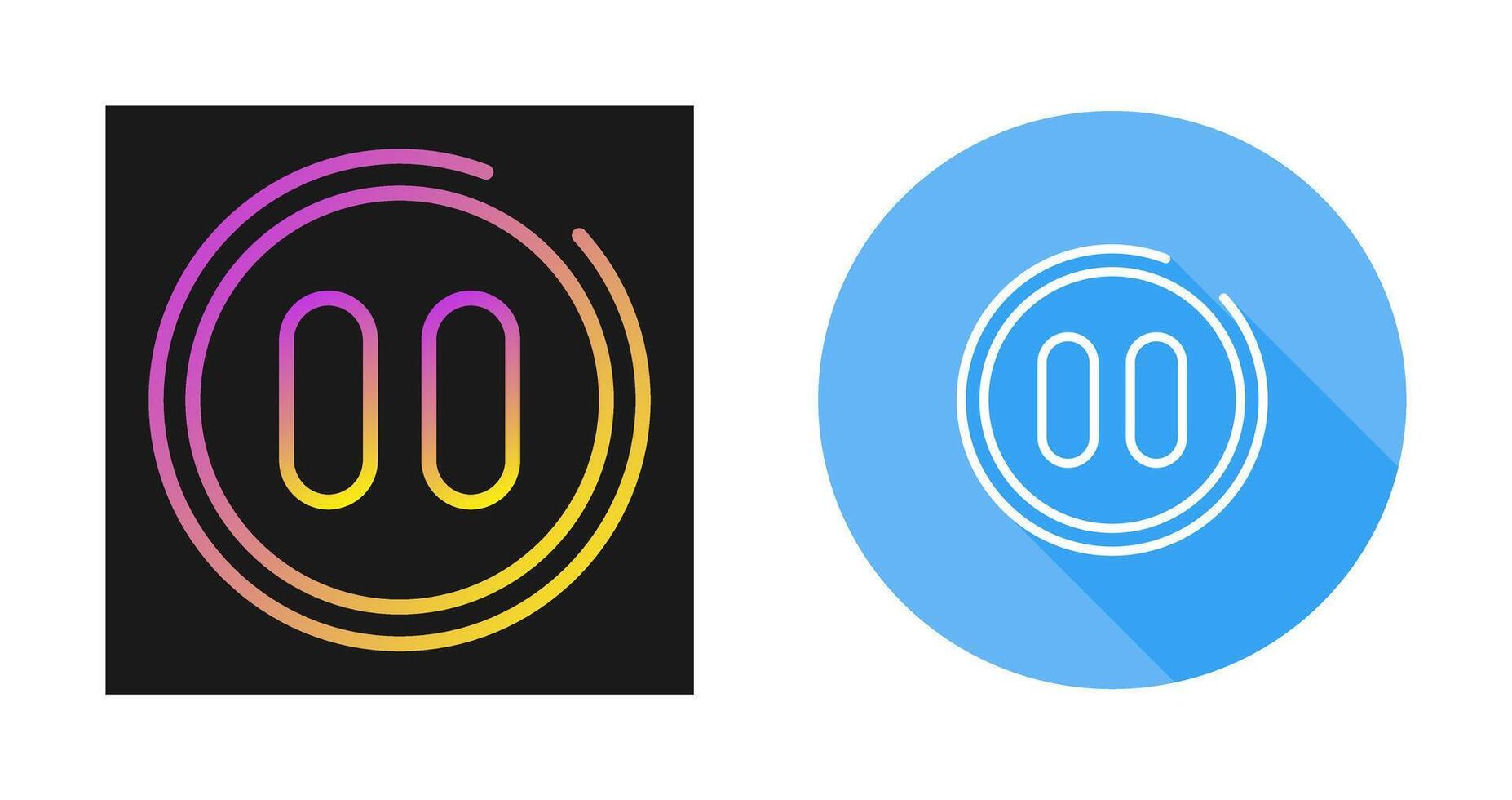 Pause Button Vector Icon