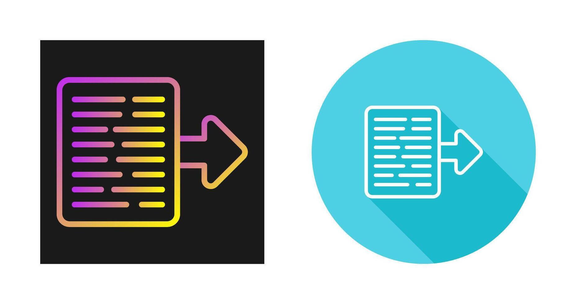 Document Export Vector Icon