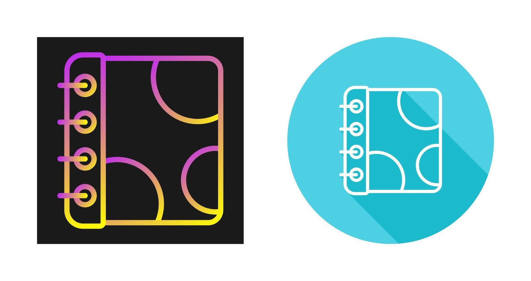 Notebook with Decorative Vector Icon