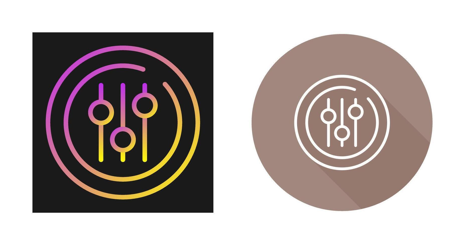 Audio Equalizer Circle Vector Icon
