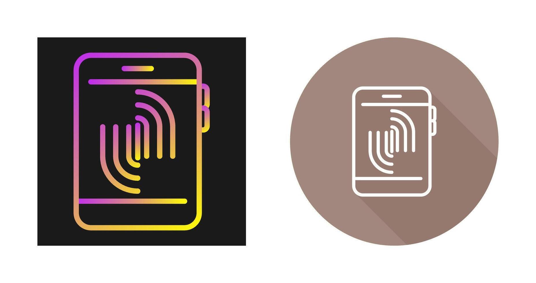 Fingerprint Scanning Vector Icon