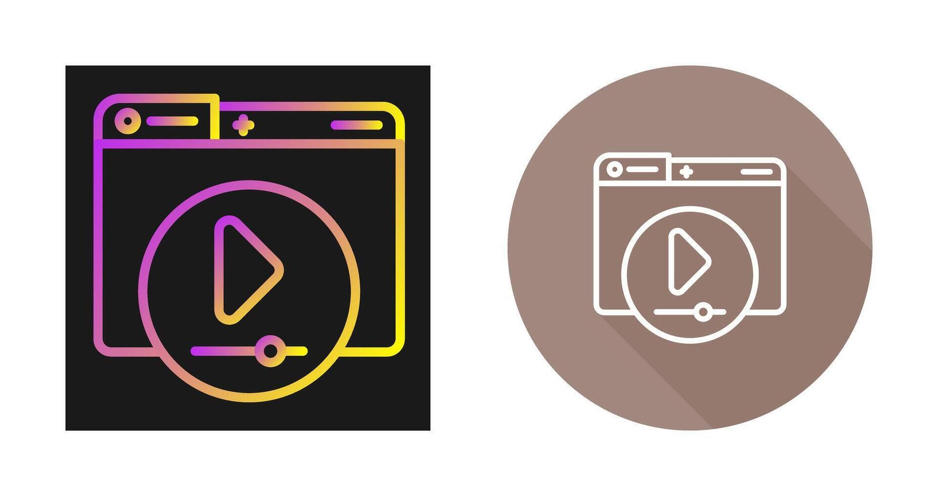 icono de vector de reproductor de video