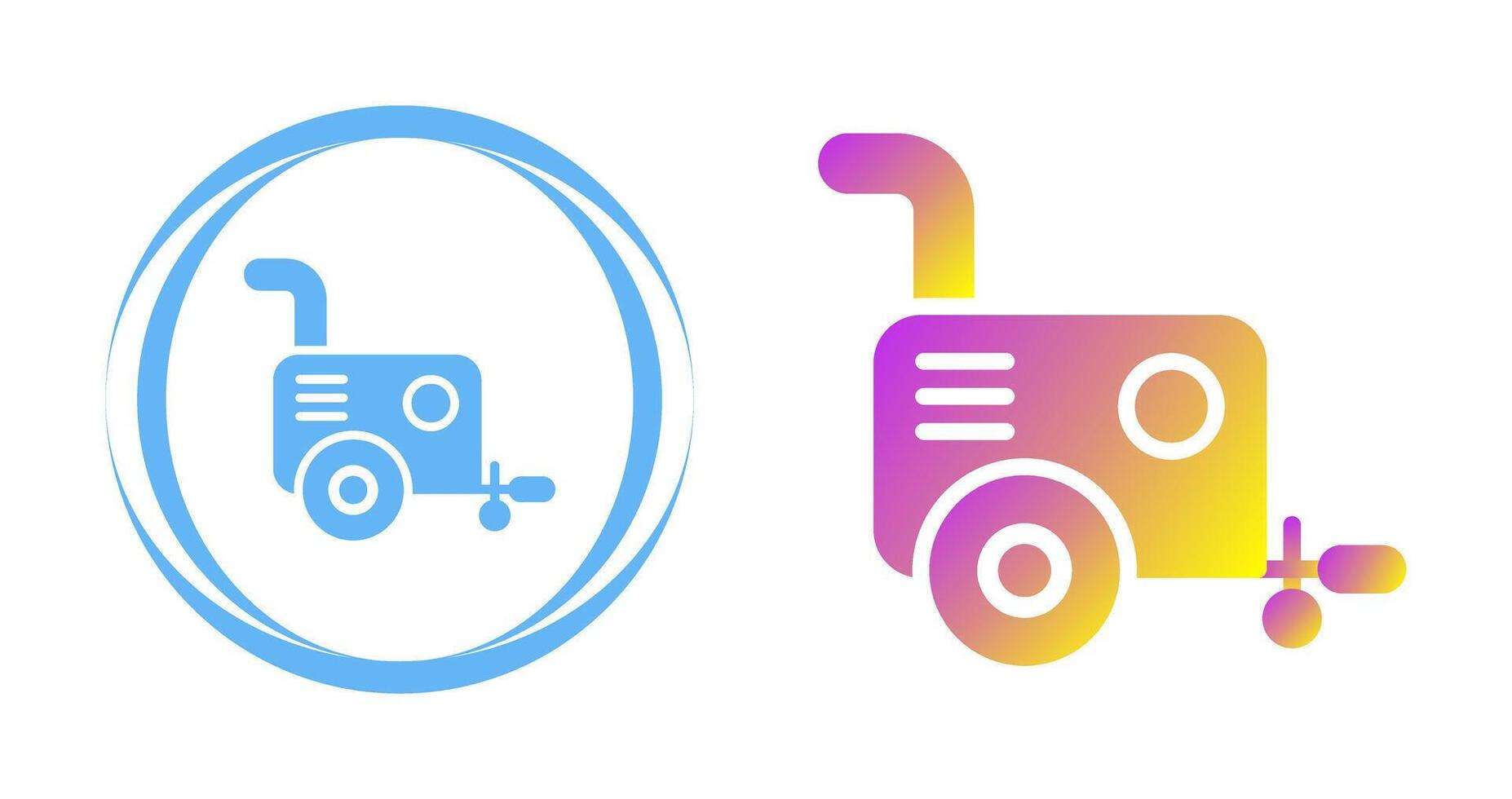 Portable air compressor Vector Icon