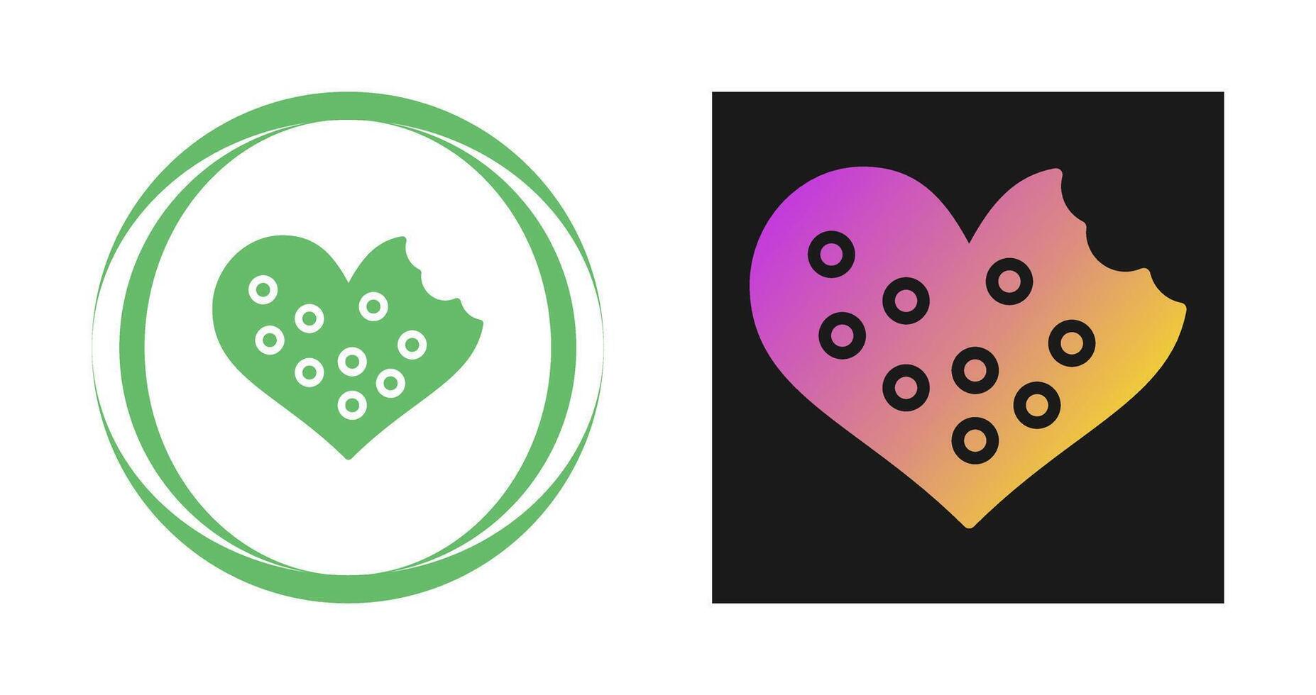 Heart shaped cookies Vector Icon