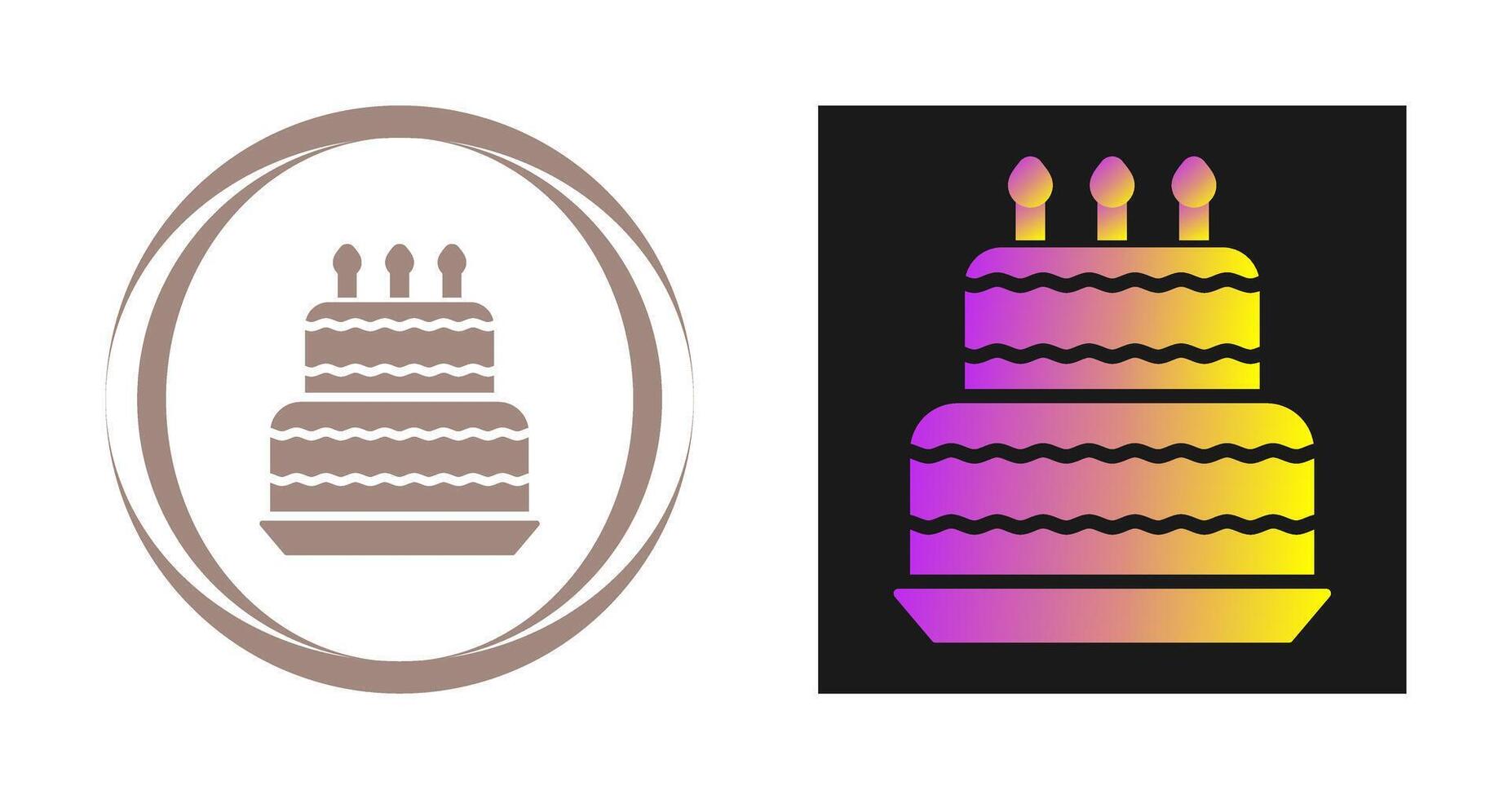 Birthday cake Vector Icon