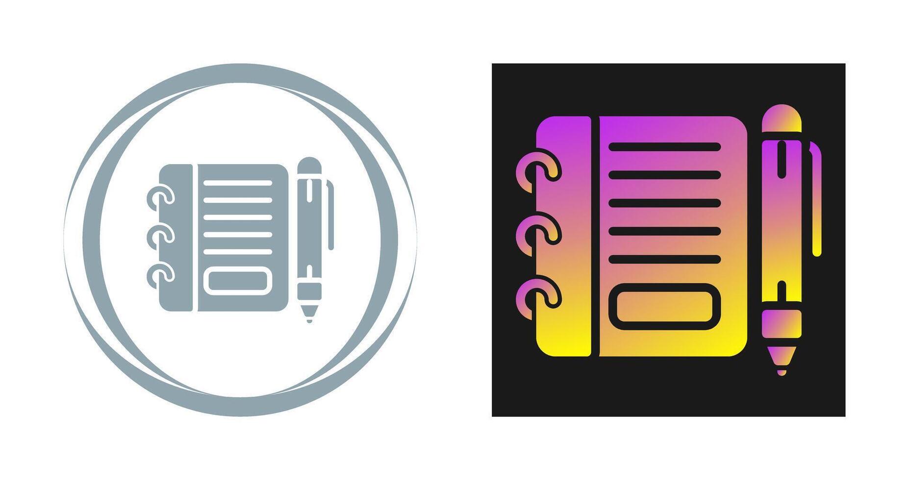Notepad with pen Vector Icon