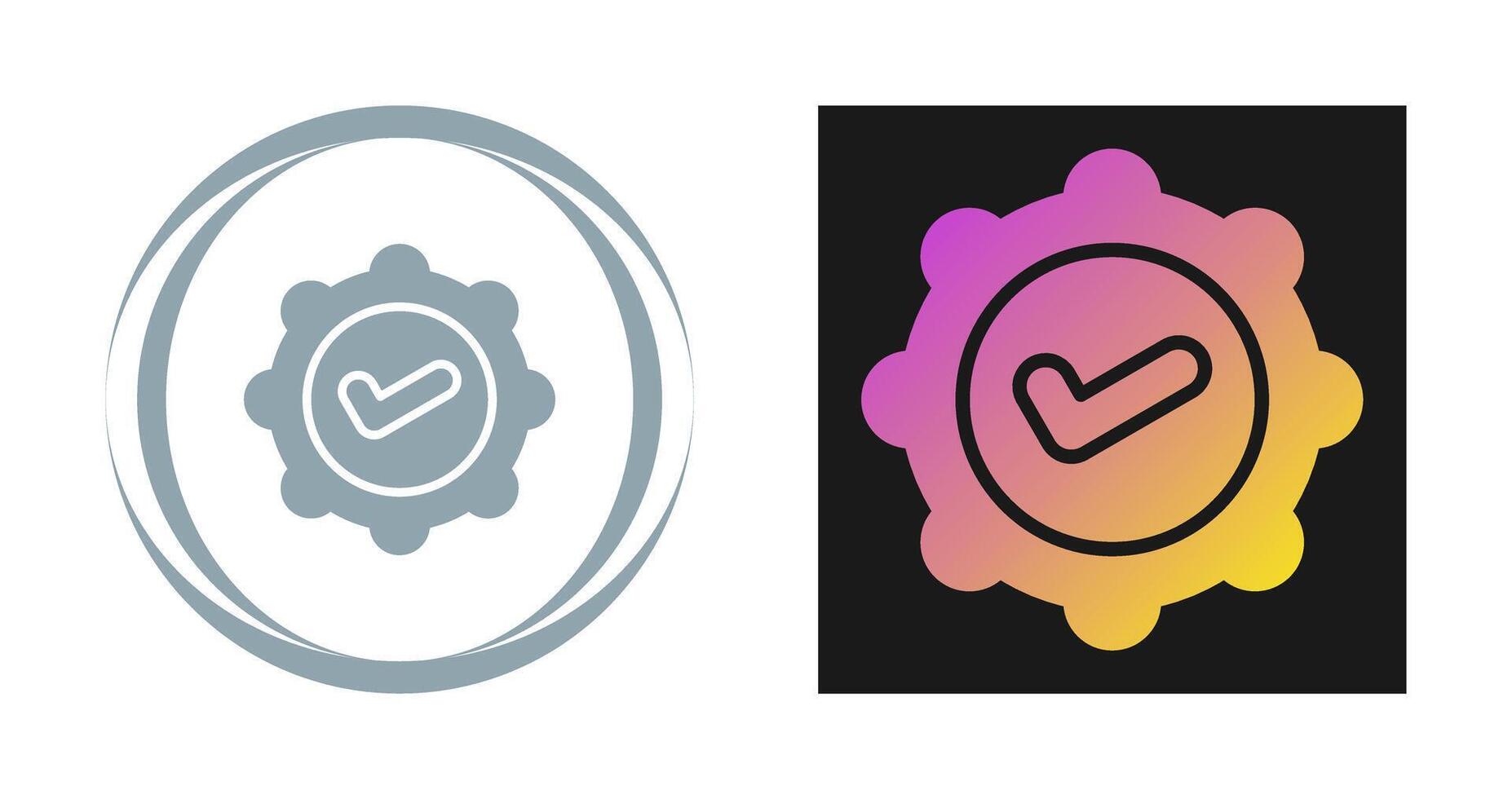 Badge Check Vector Icon