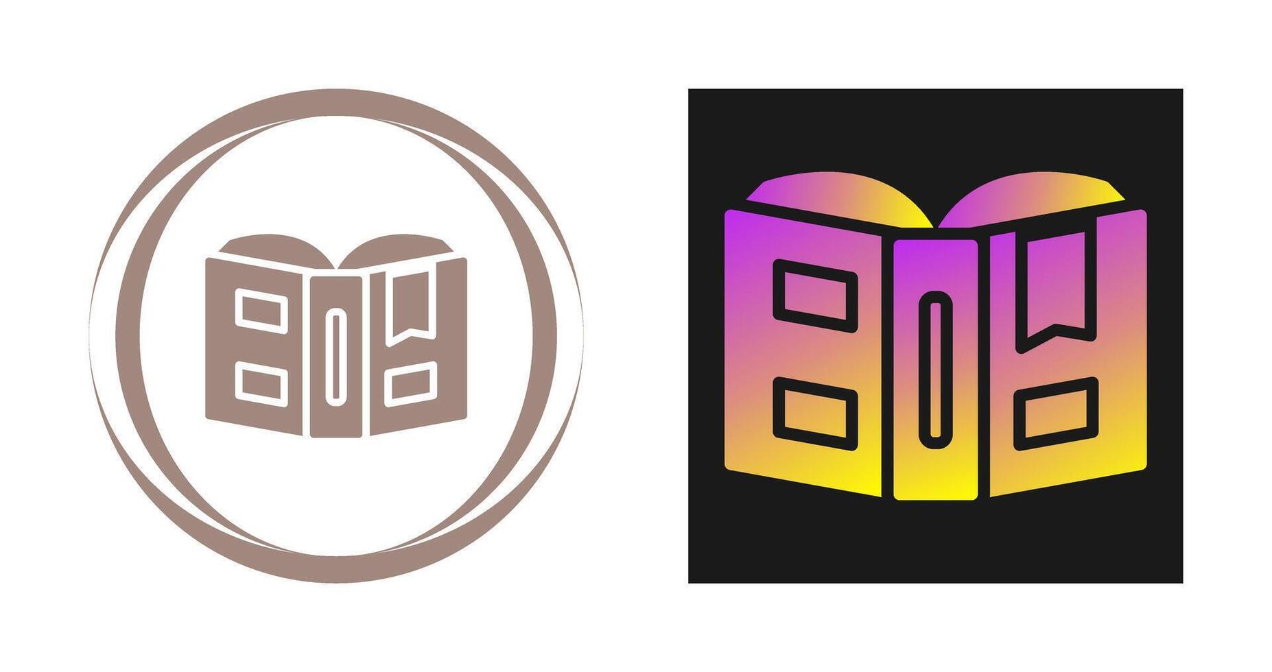 Open book with bookmark Vector Icon