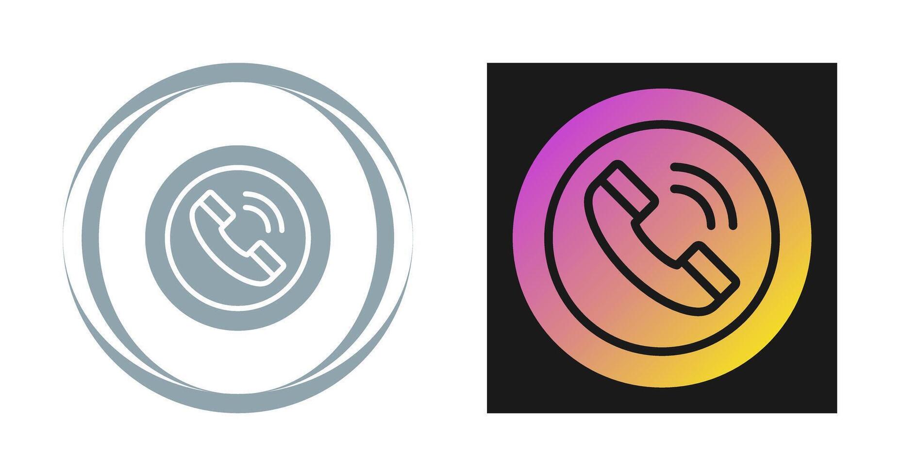 Circle Phone Vector Icon