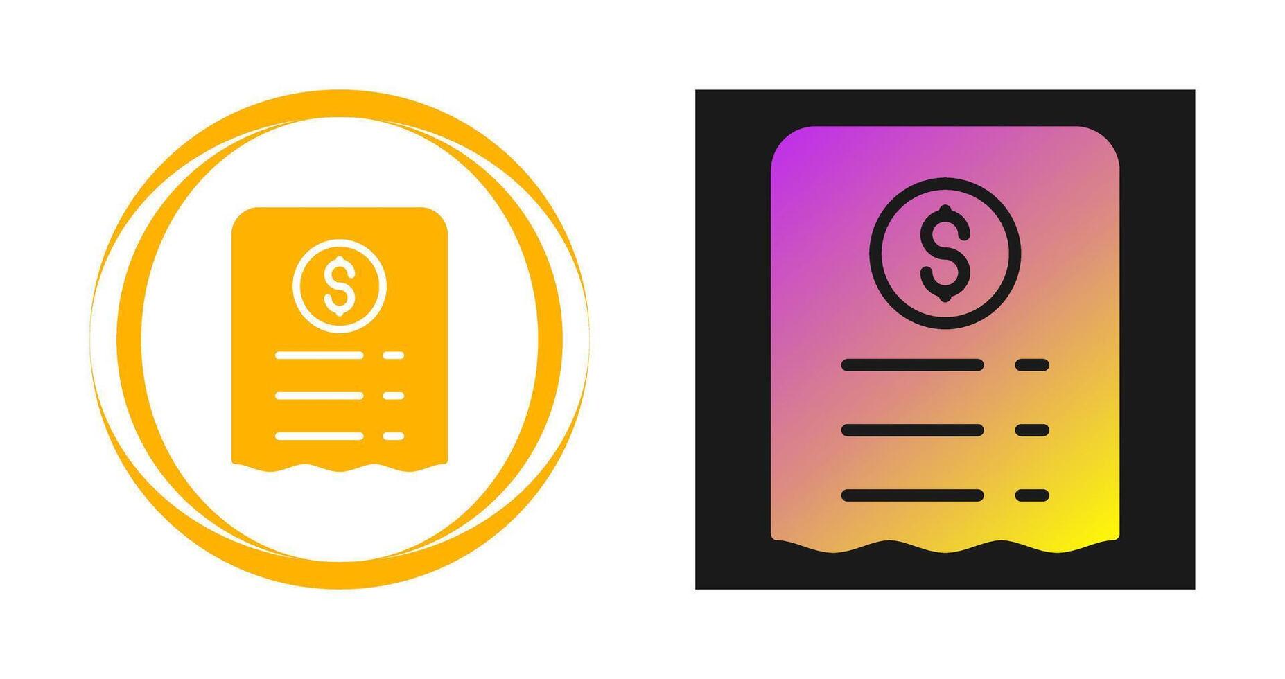 Receipt Vector Icon
