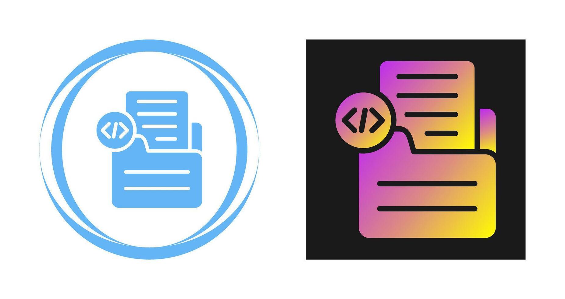 Document Insert Code Vector Icon