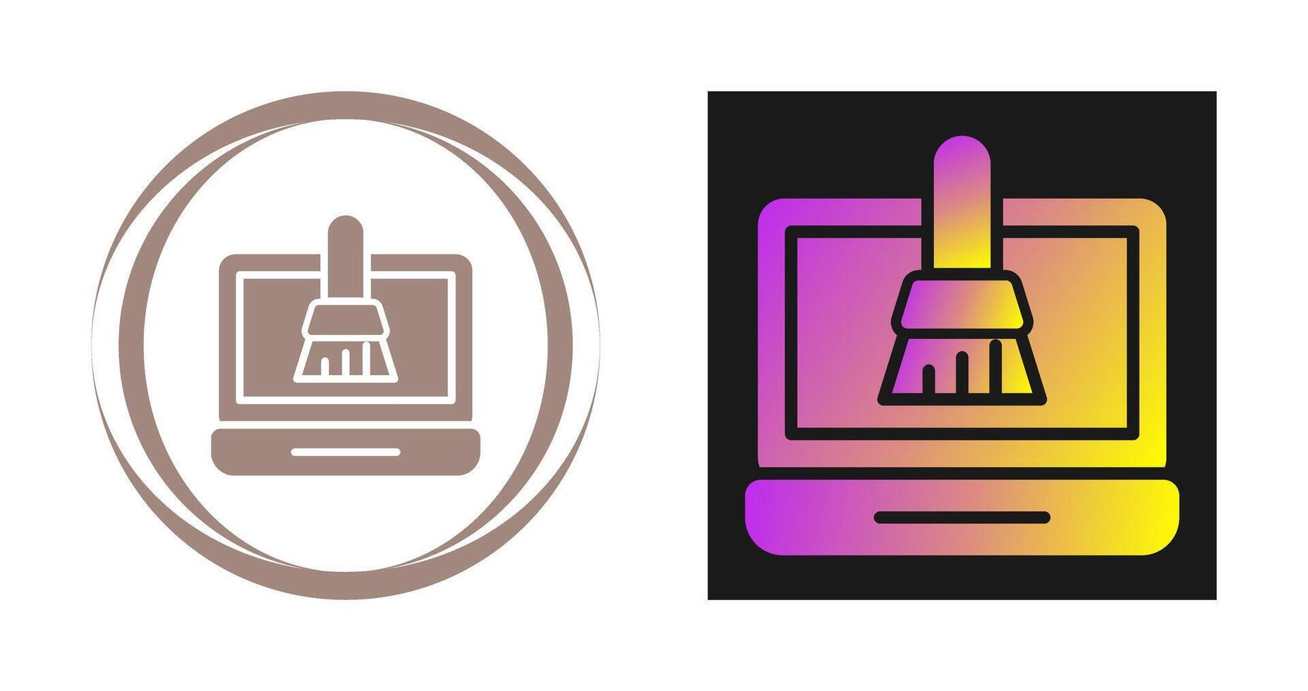 Disk Cleanup Vector Icon