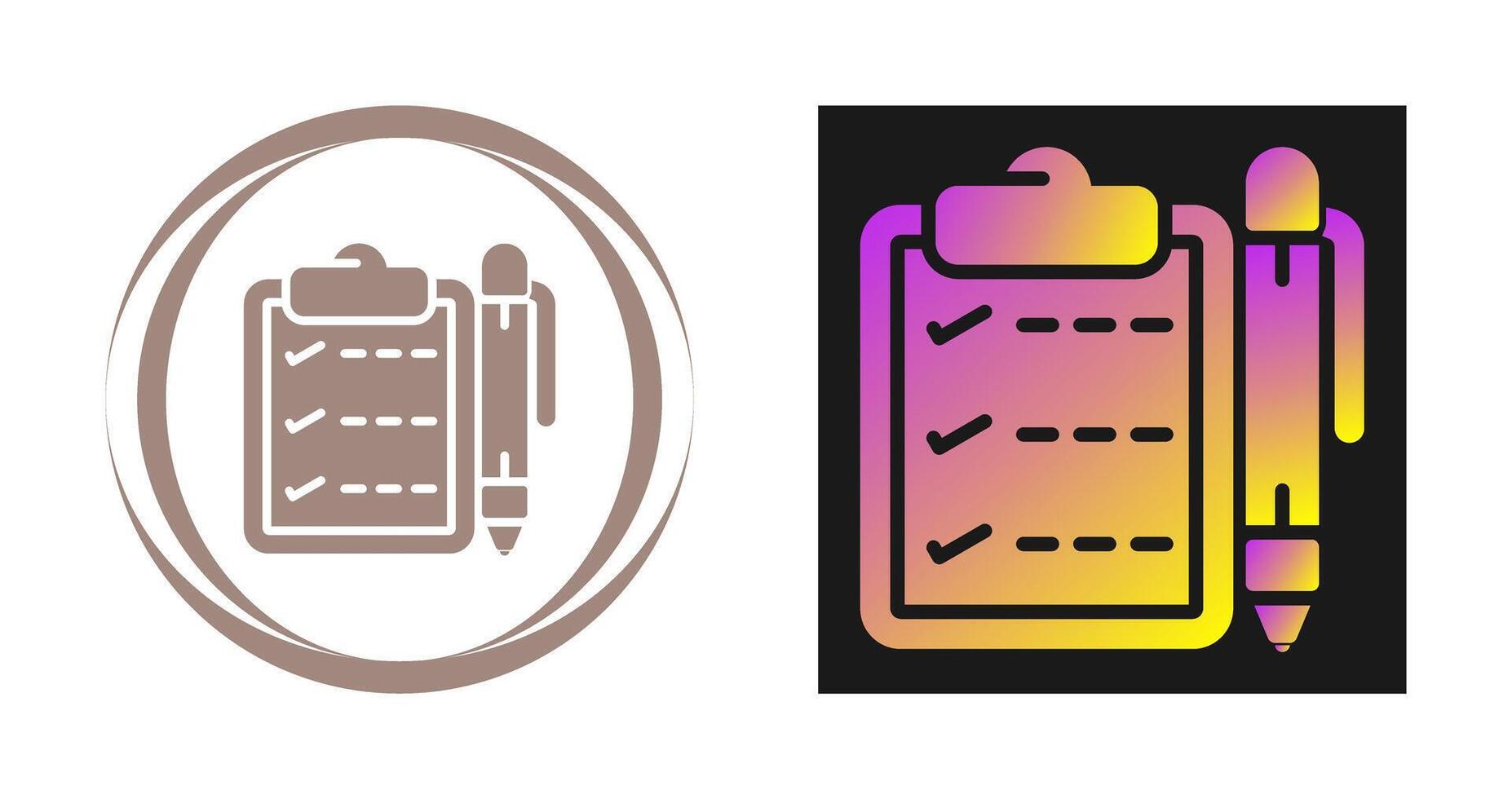Notepad with pen Vector Icon