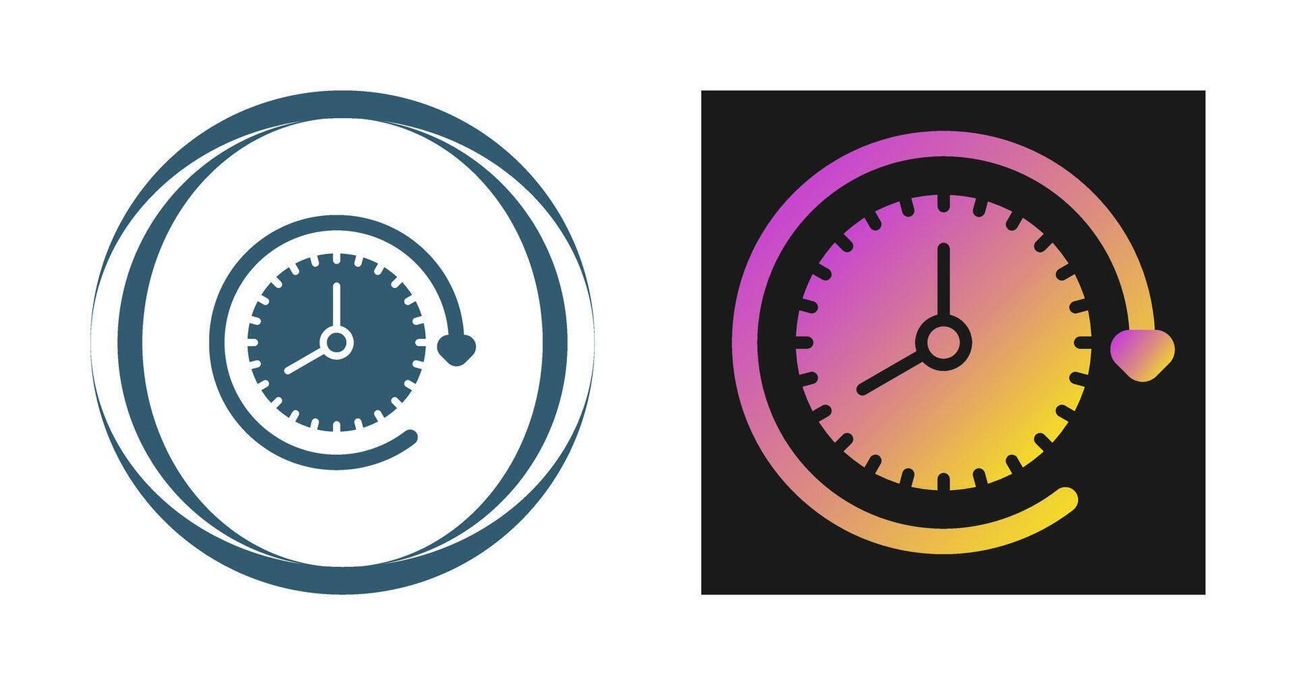 Clock with arrow Vector Icon