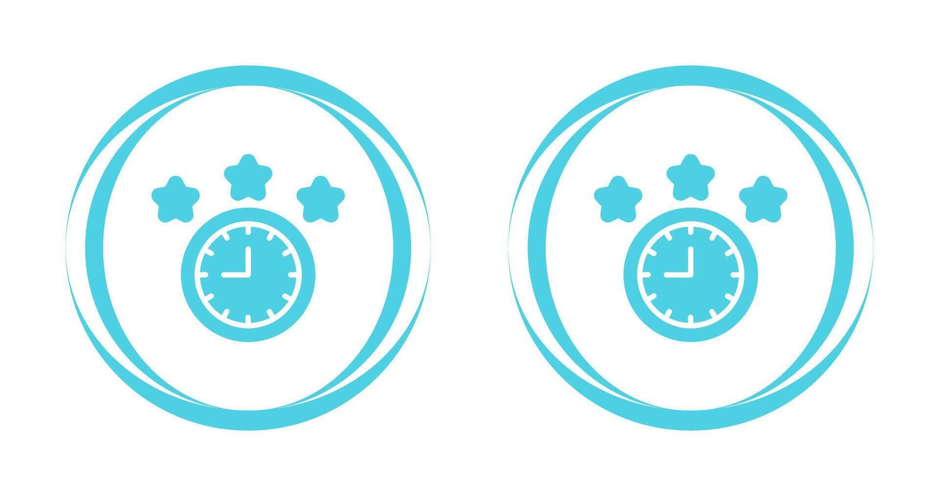 Clock With Stars Vector Icon