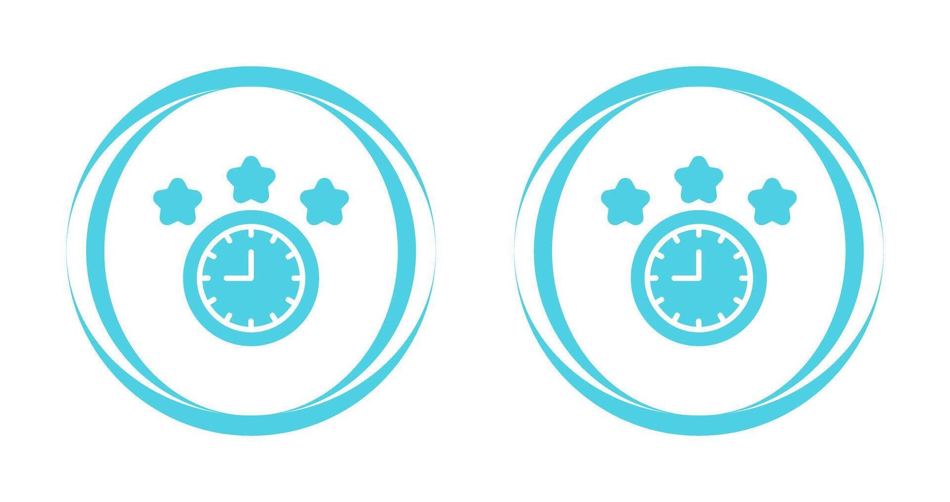 Clock With Stars Vector Icon