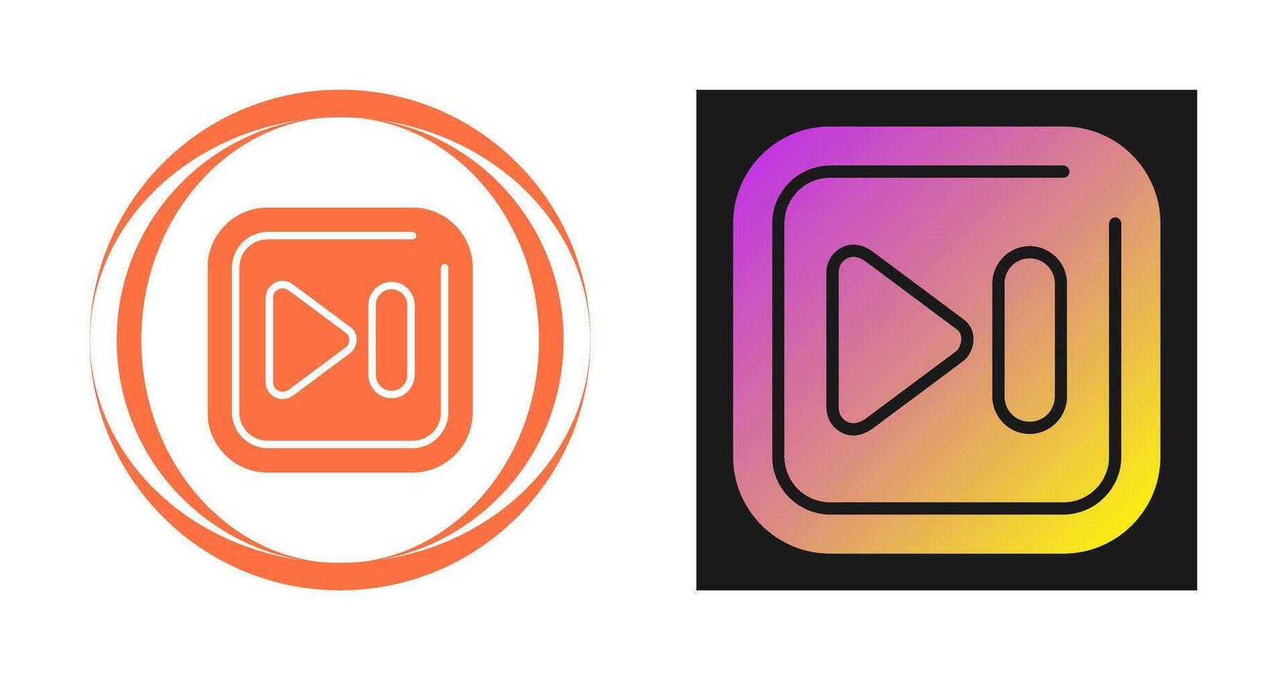 Next Track Square Vector Icon