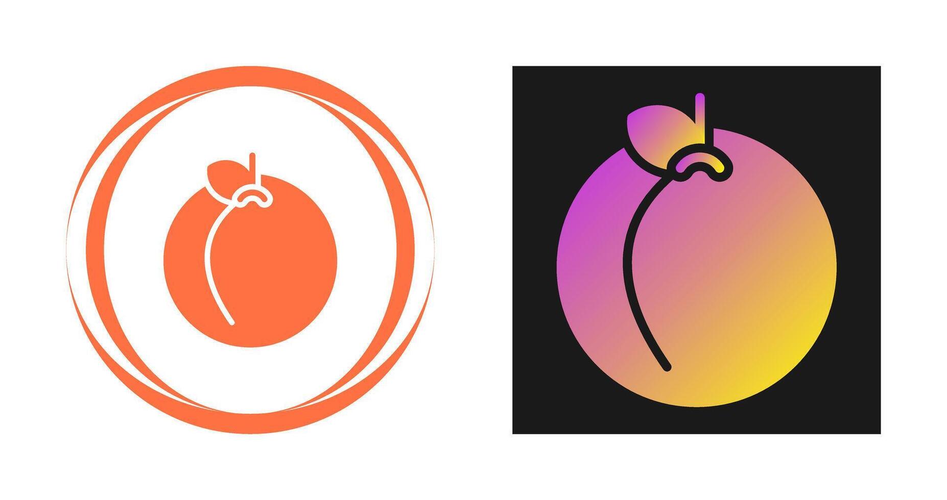Peach Vector Icon