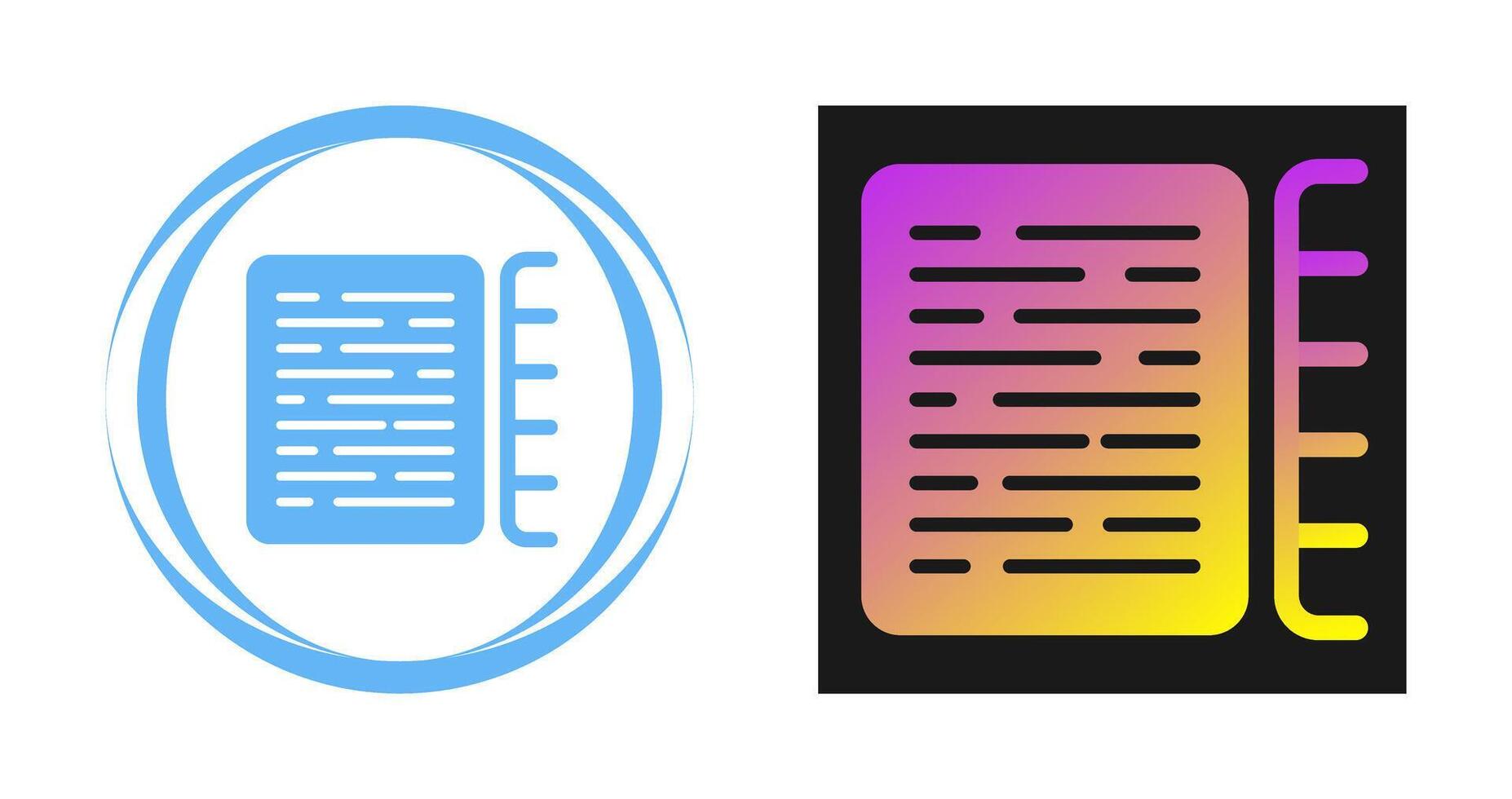 documento indexación vector icono