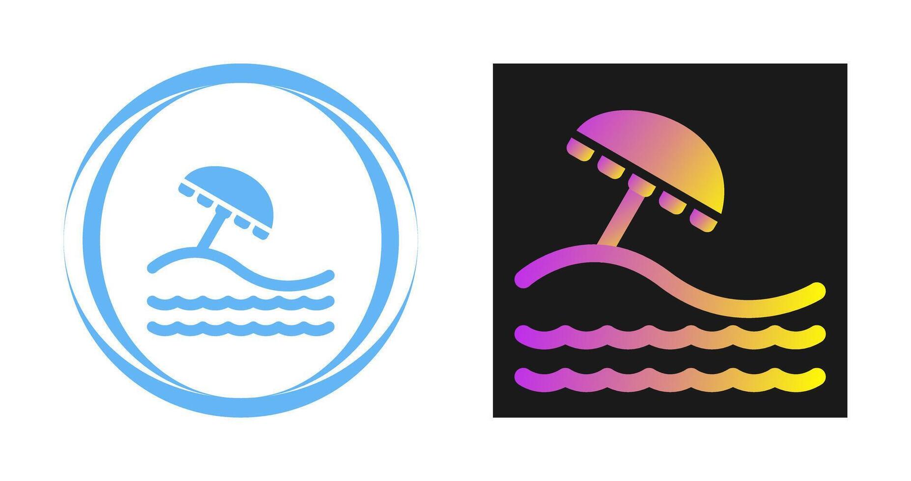 icono de vector de playa