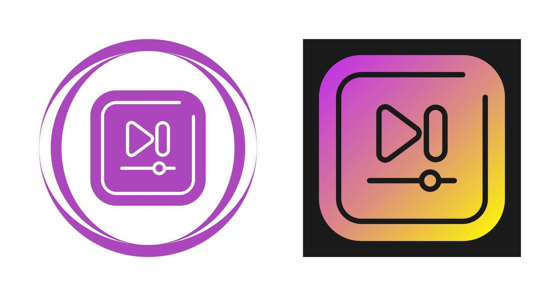 Video Next Track Square Vector icon
